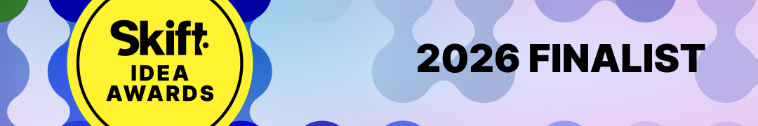 Skift Idea Awards 2026 Finalist badge for best use of AI in travel.