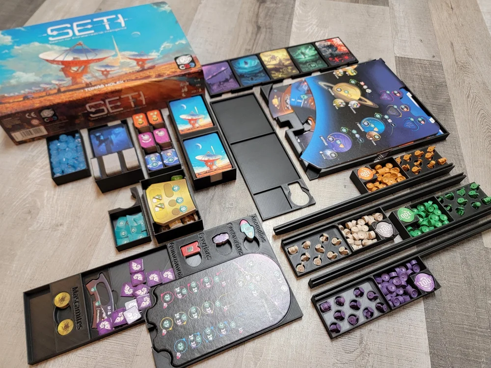 sleeved card game organizer Res Arcana with Expansions 1+2 Board Insert / – Tabletop Terrain Extra sets of dividers may be purchased separately Custom Insert for Point Galaxy