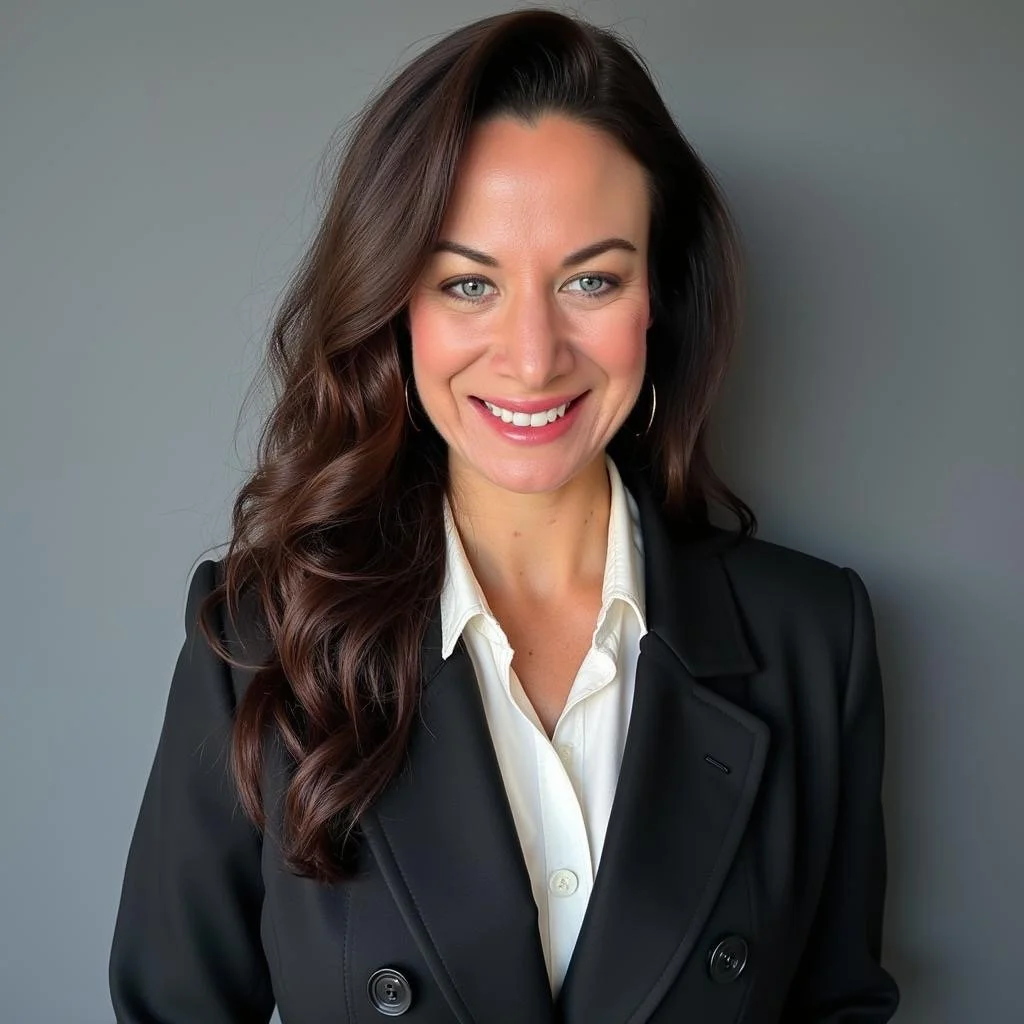 A professional female therapist who graduated from the University of Pennsylvania and is a licensed therapist.