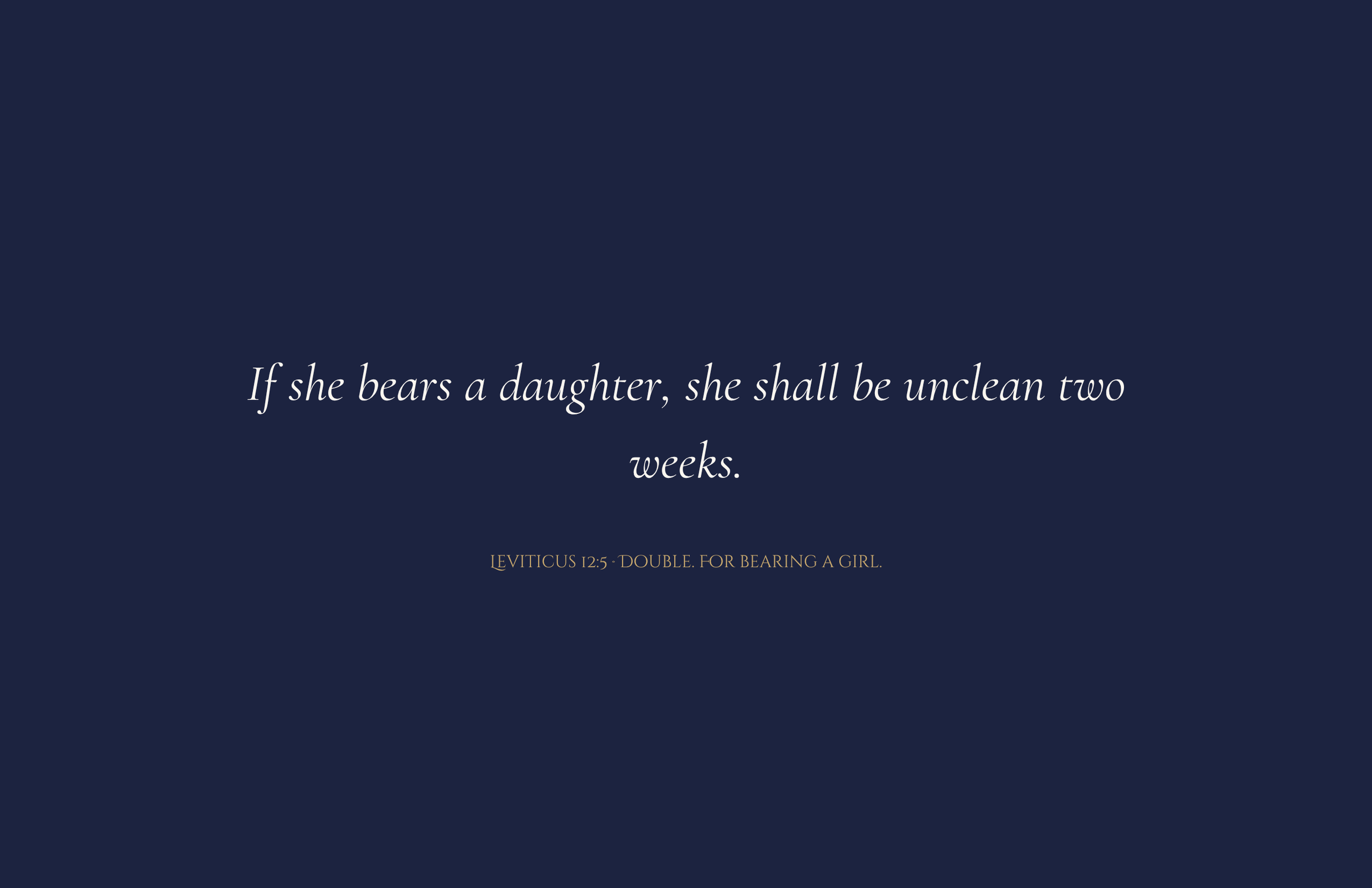 Read the Whole Book · Installment 10 — Leviticus 12:1–5