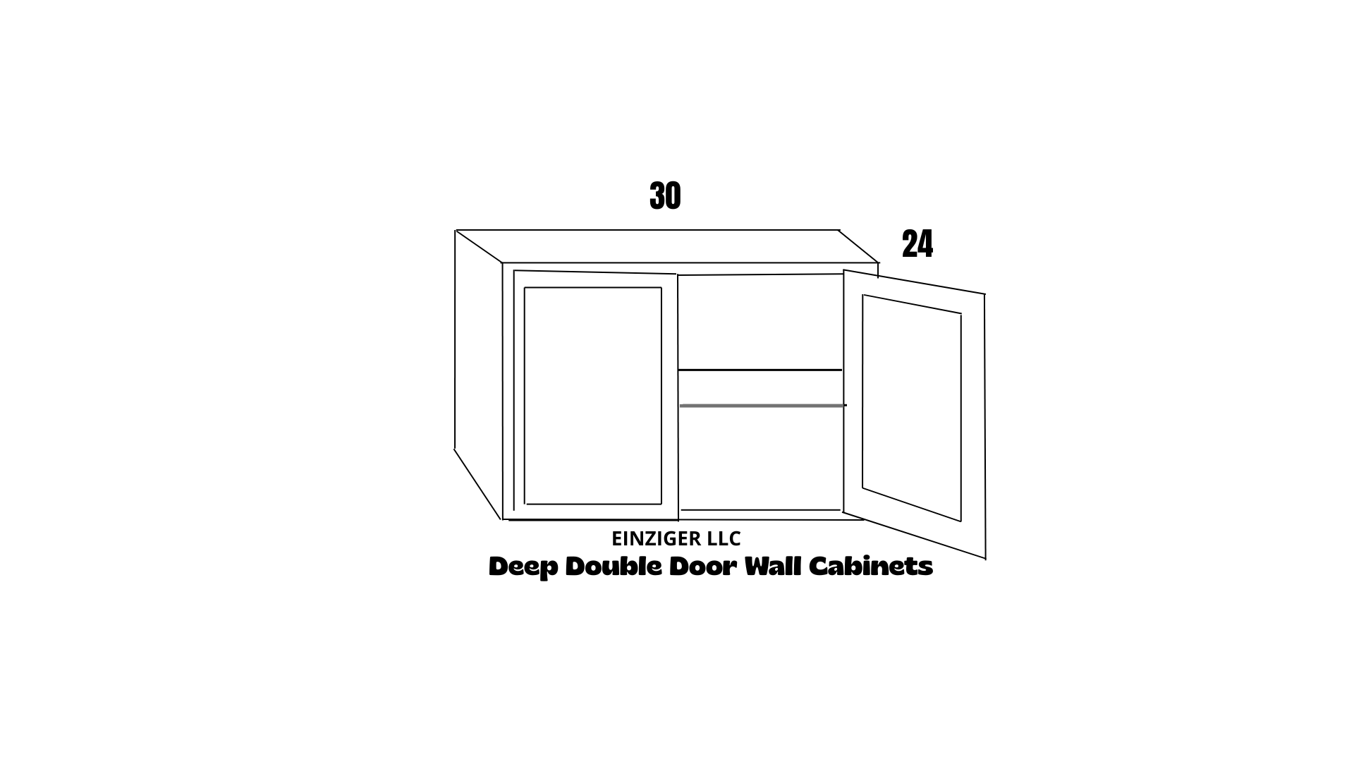Refrigerator (30 W) Double Door Wall Cabinet Shaker Style
