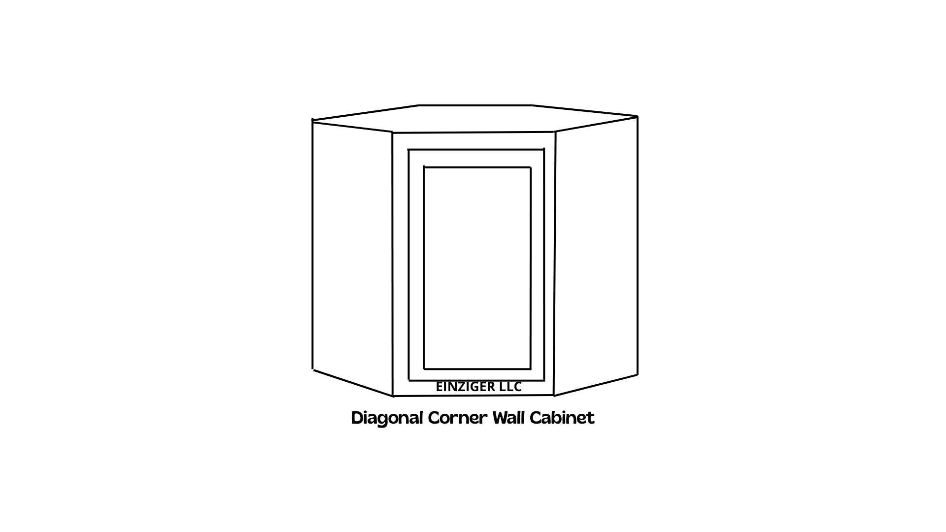 Diagonal Corner Wall Cabinet Shaker Style
