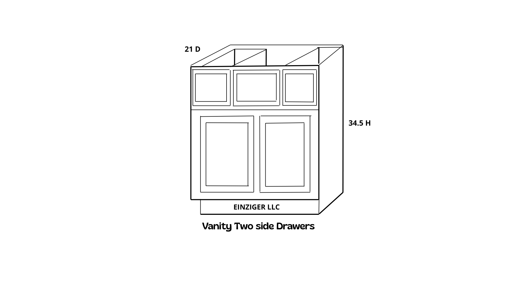 Vanity Combo Cabinet Shaker Style