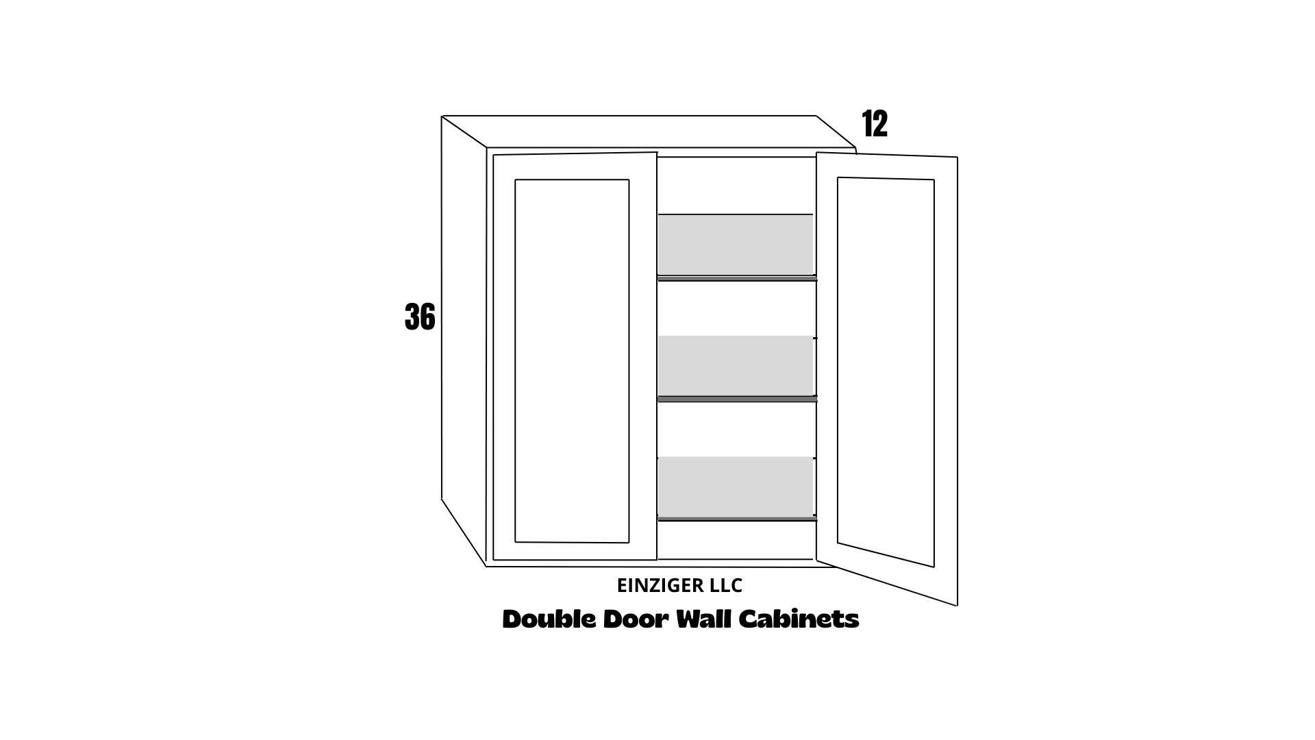 Wall Cabinet (36" H) Shaker Style