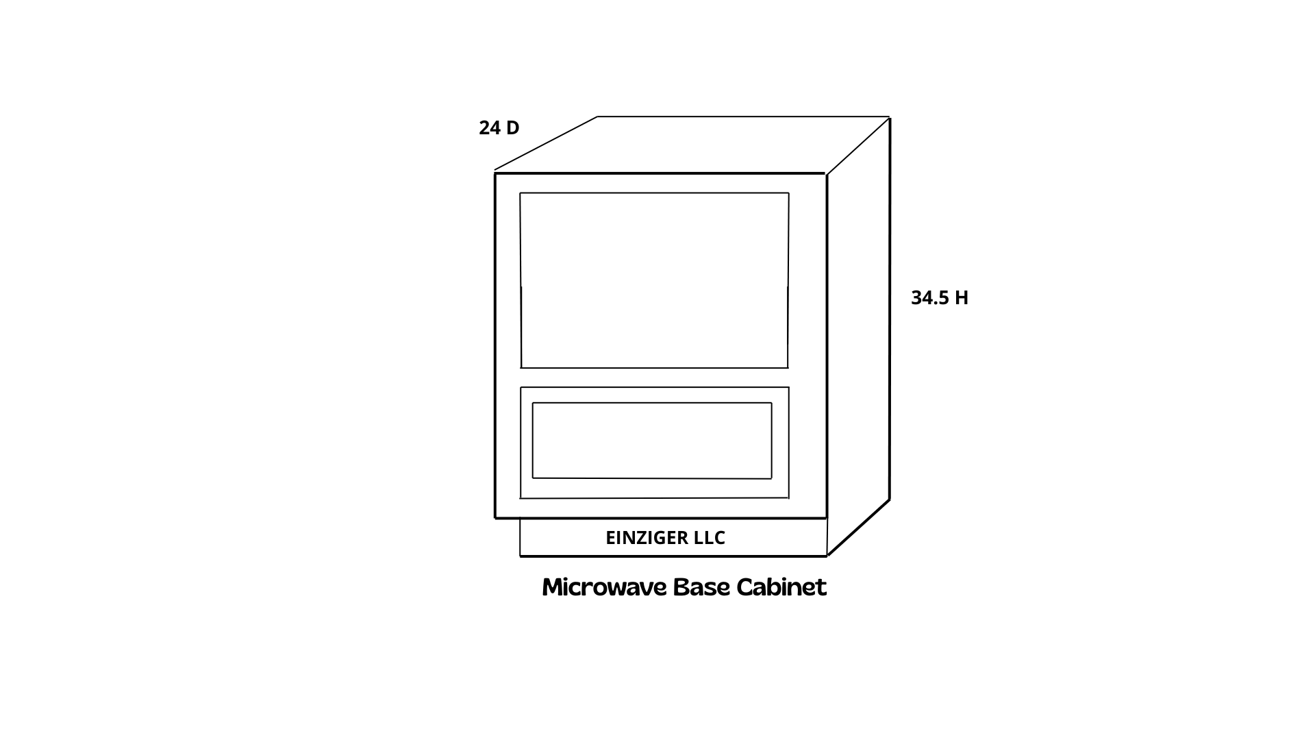 Microwave Base Cabinet Shaker Style