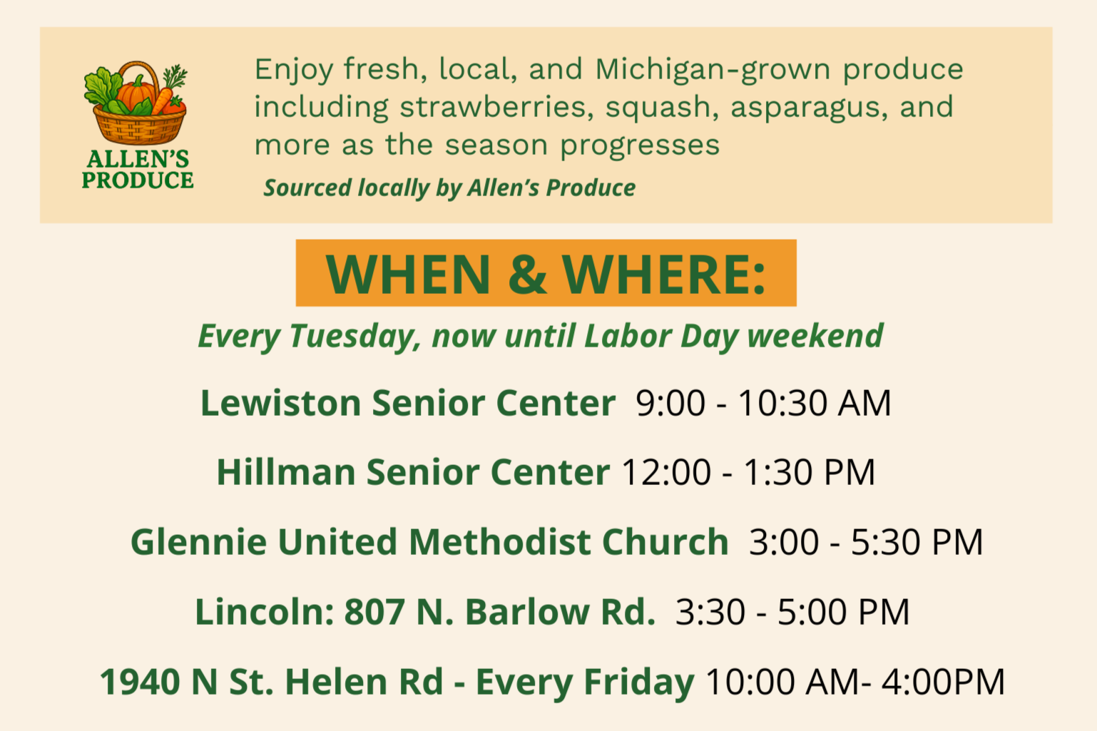 Weekly Pop-Up Markets