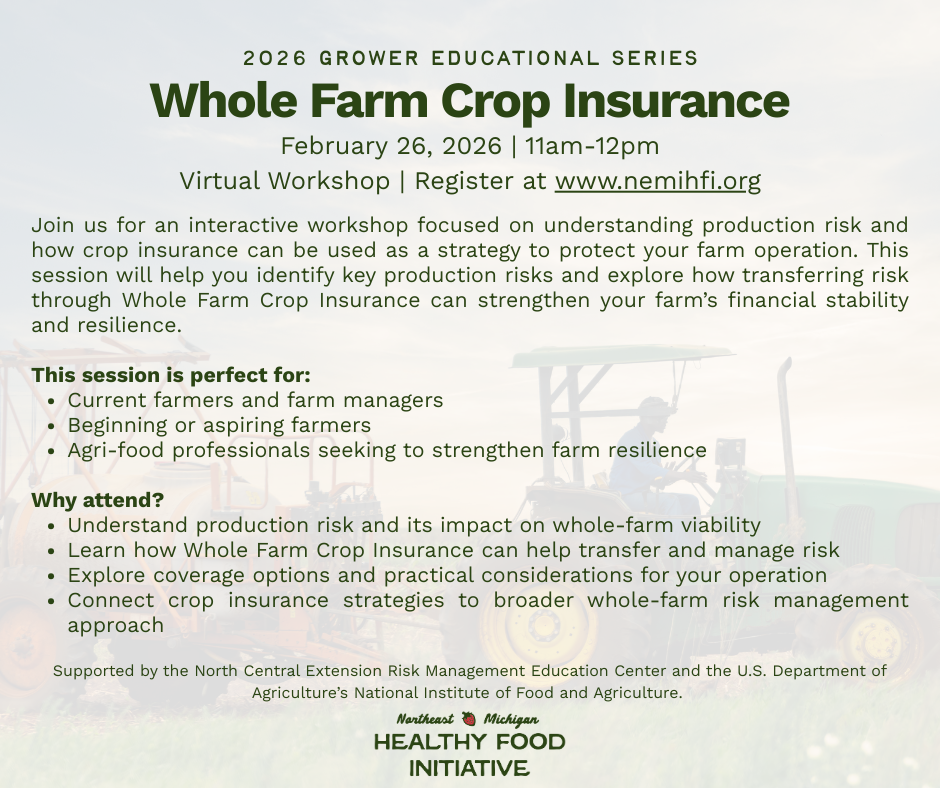 2026 Grower Educational Series: Whole Farm Crop Insurance 