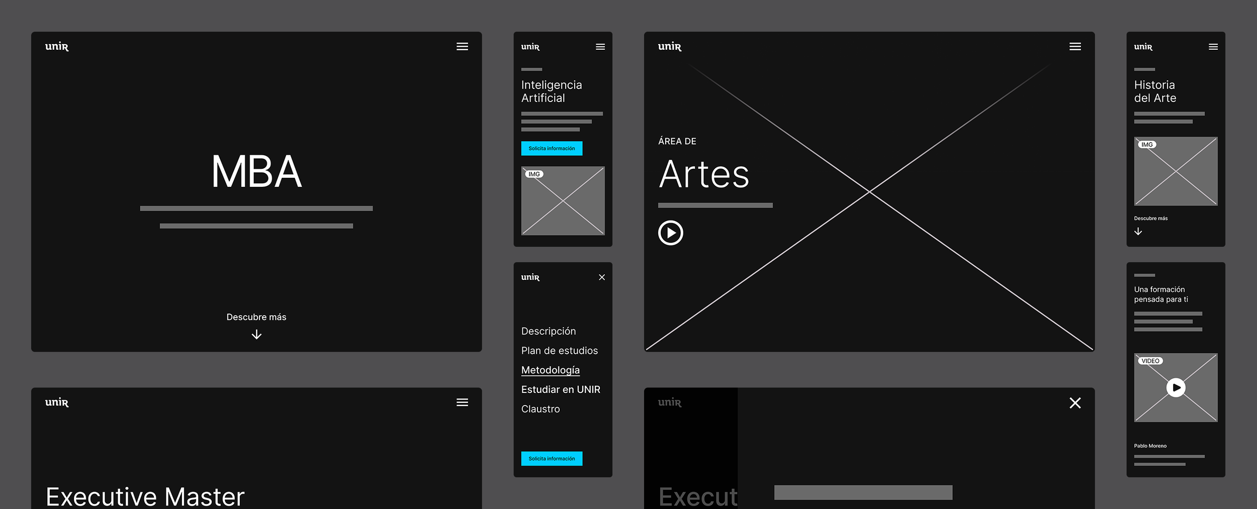 wireframes unir
