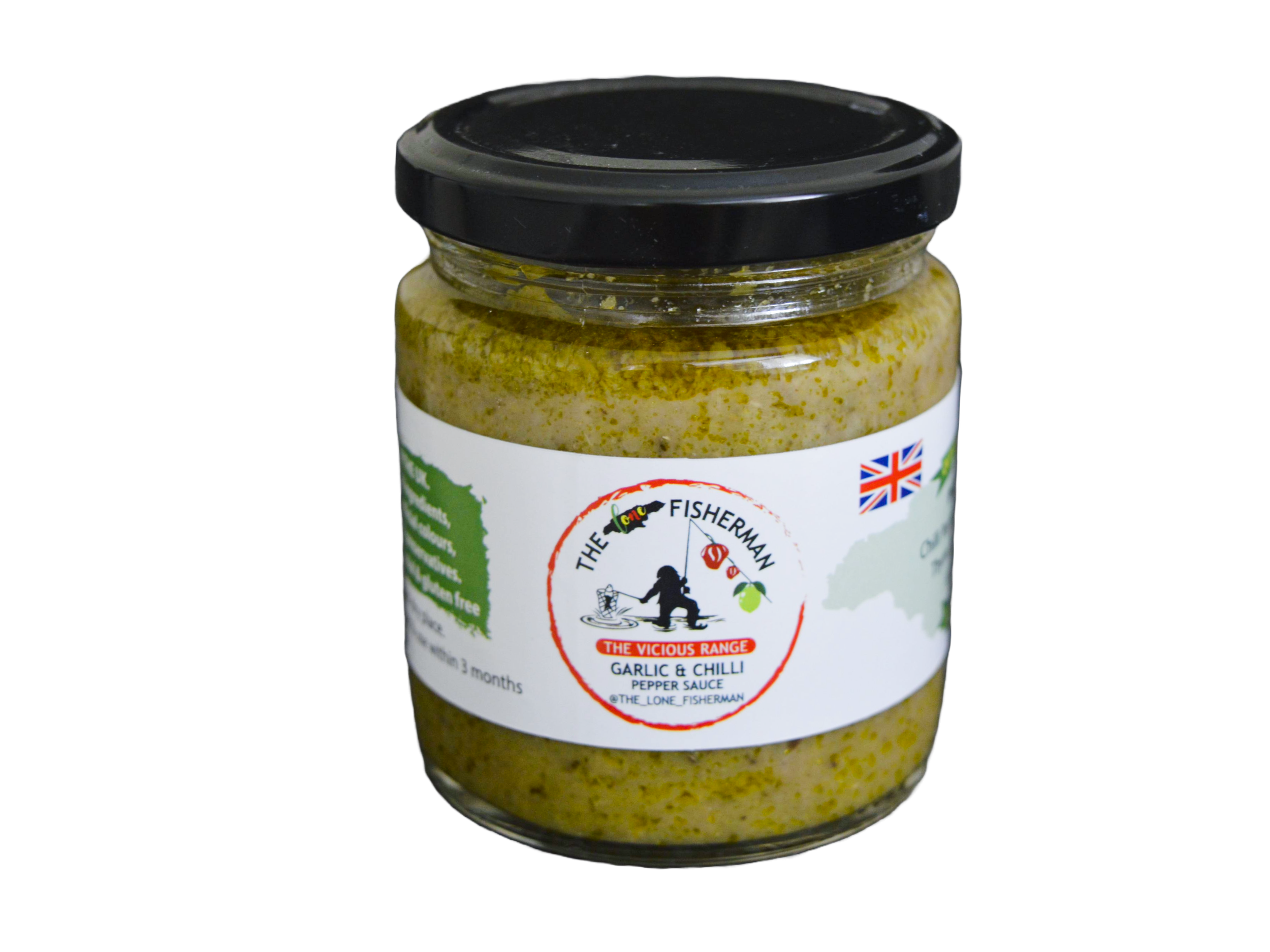 Garlic & Chilli Pepper Sauce Glass Jar