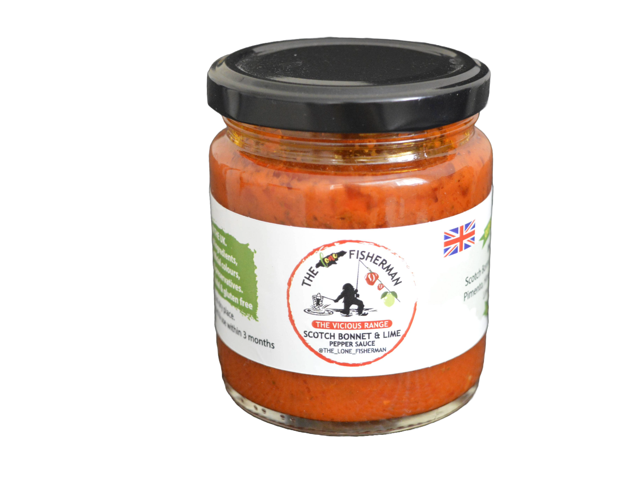 Scotch Bonnet & Lime Pepper Sauce Glass Jar