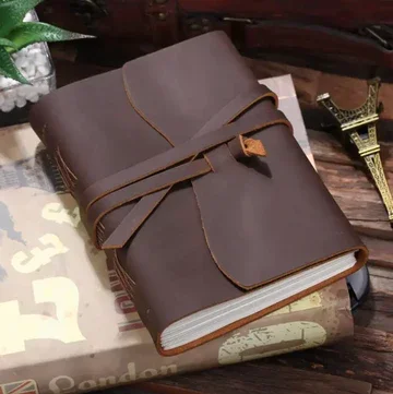 Capture your adventures and thoughts with this beautifully crafted retro traveler's diary.