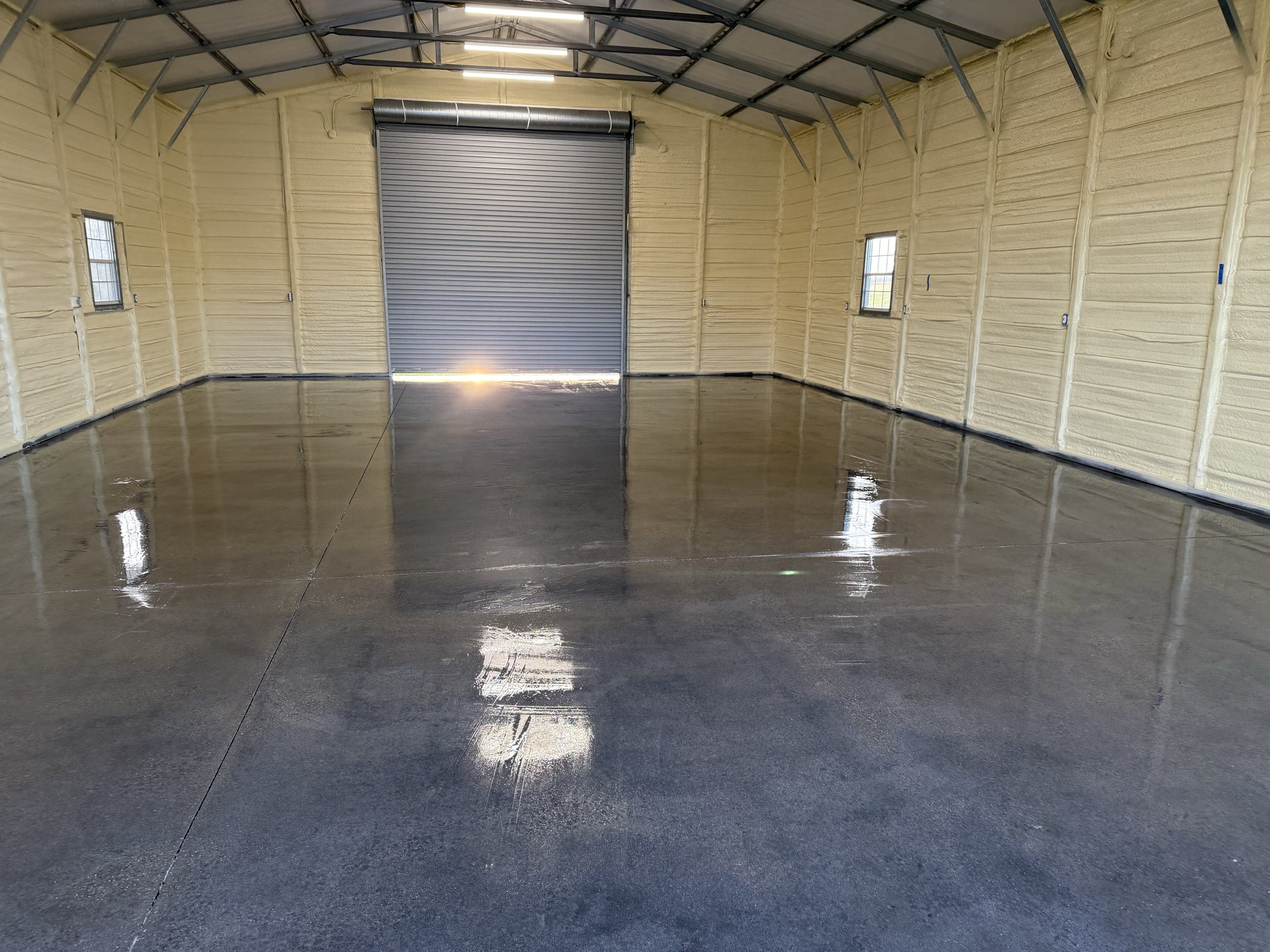 Charcoal epoxy flooring