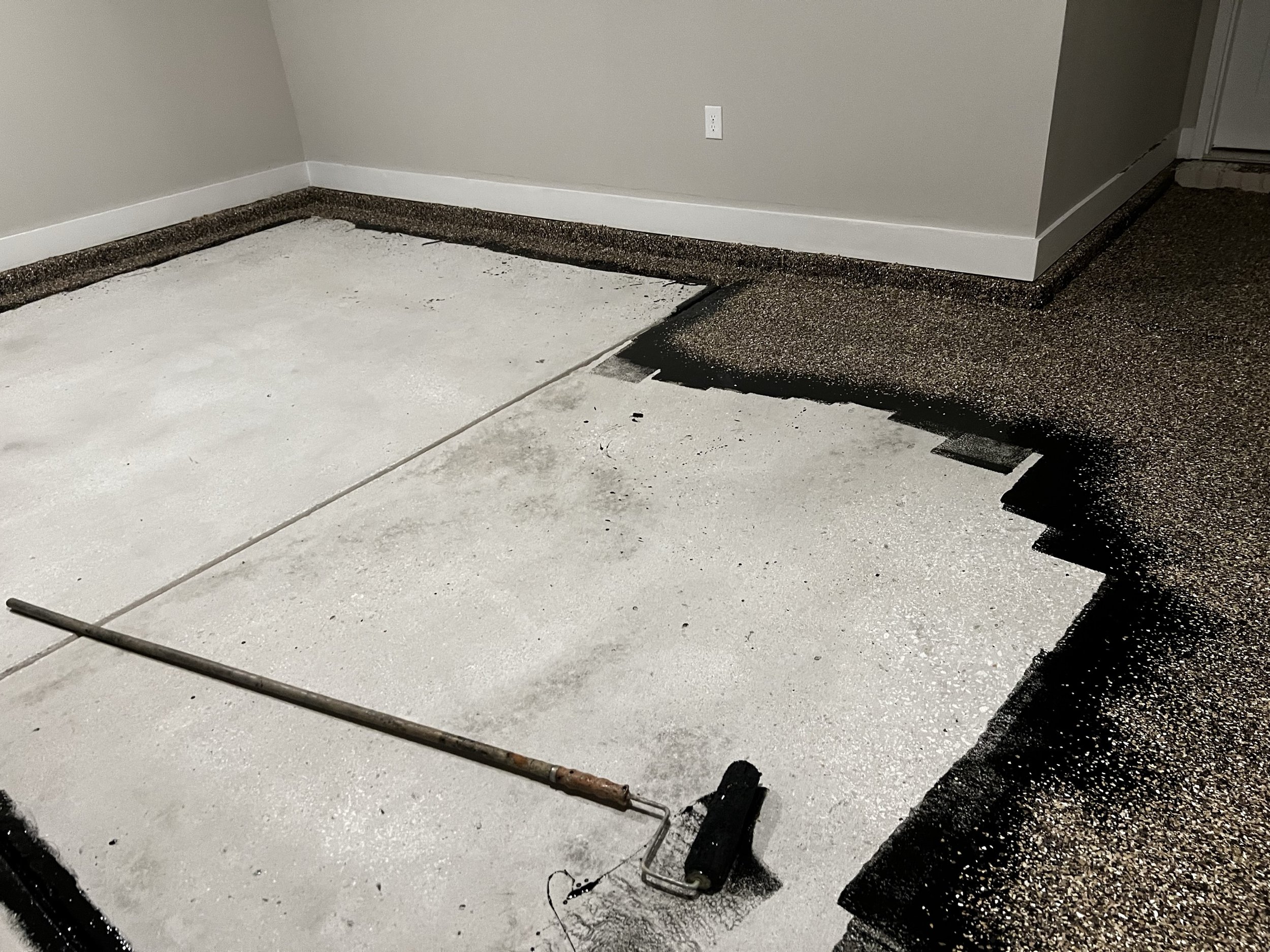 flake epoxy (in the middle of the process)