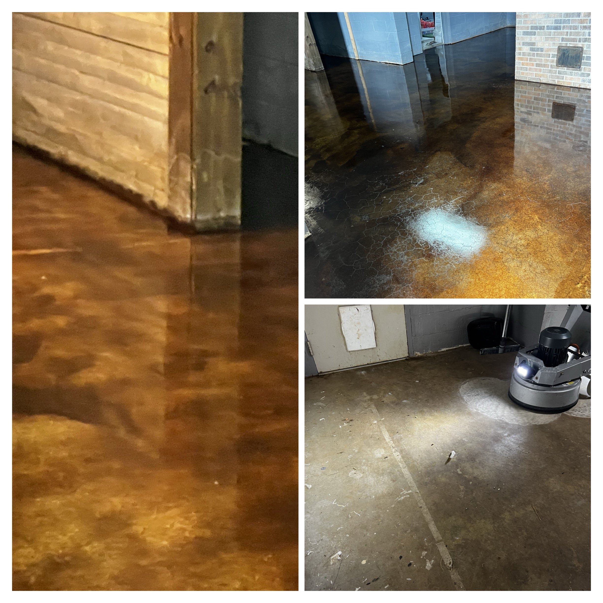 acid stain before and after