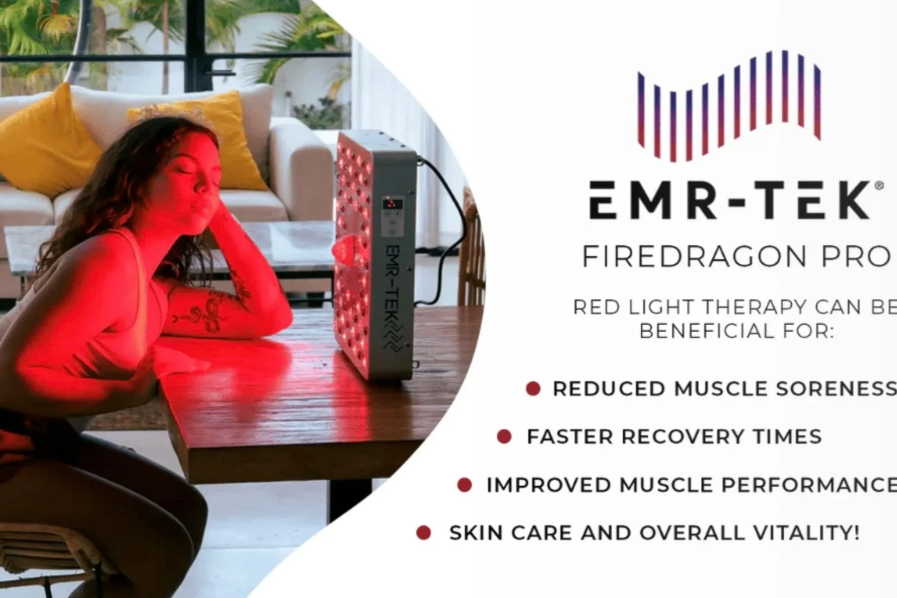 EMR-TEK is a premium wellness brand specializing in red light therapy (RLT), near-infrared (NIR), and ultraviolet (UV) light devices designed for biohacking and holistic health optimization. Founded by Kris Gethin (a renowned fitness expert and bioha