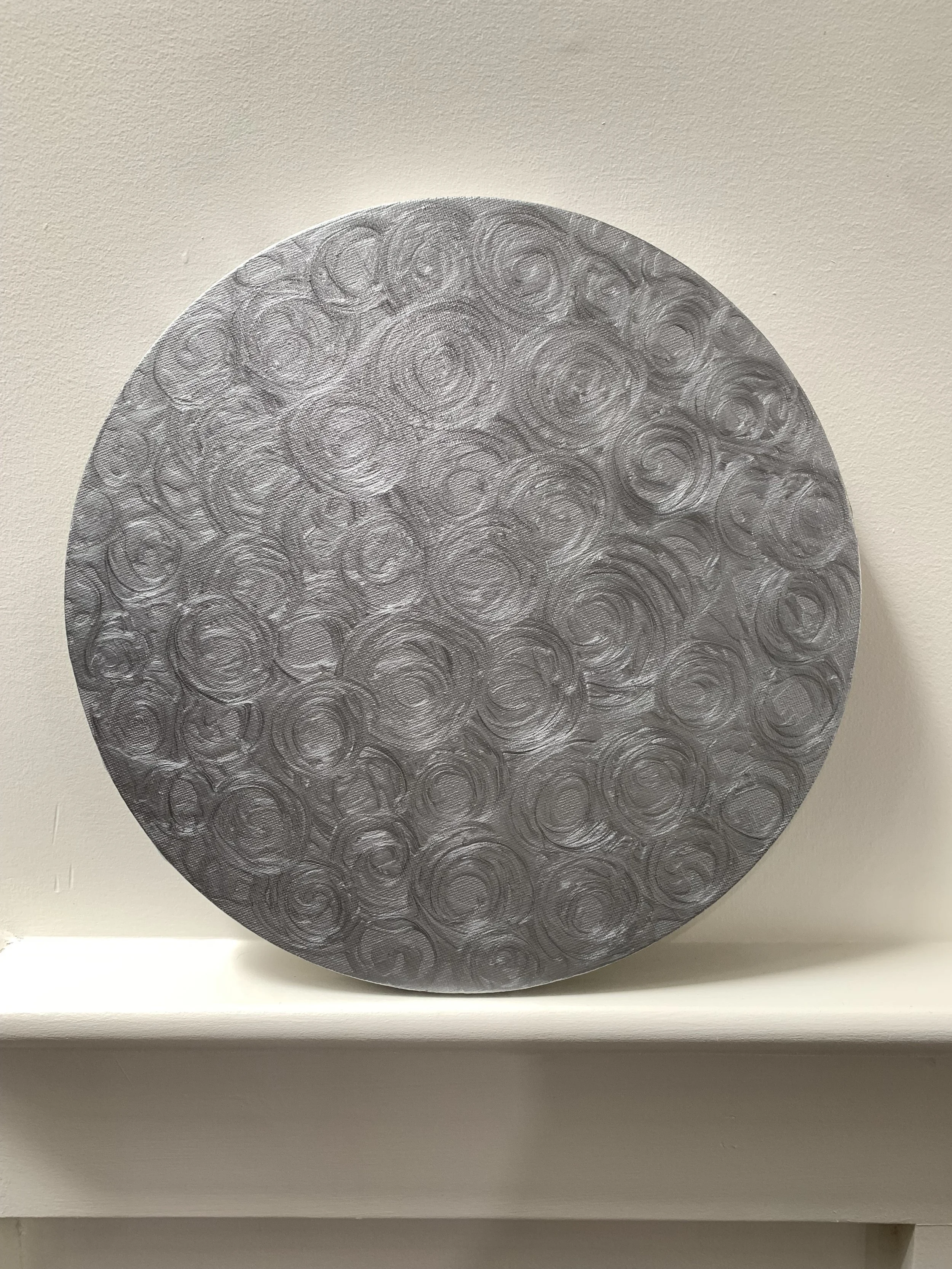 "Covered in Silver” 12 inch - Price $70 (CAN). Use the Contact section of the website and send me an email to buy. I will ship to you directly.