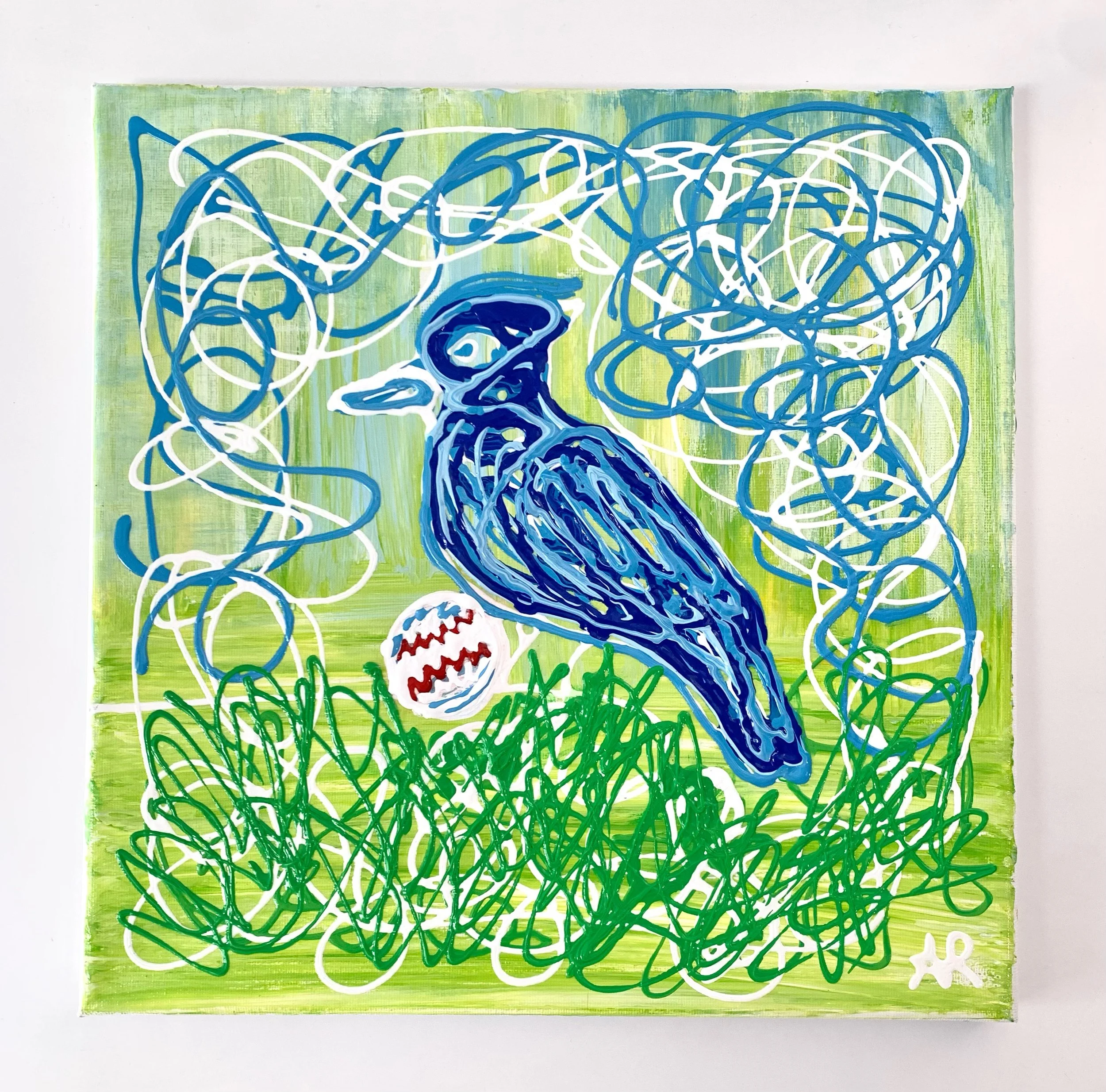 "Let's Go Blue Jays" 12x12 - Price $50 (CAN). Use the Contact section of the website and send me an email to buy. I will ship to you directly.