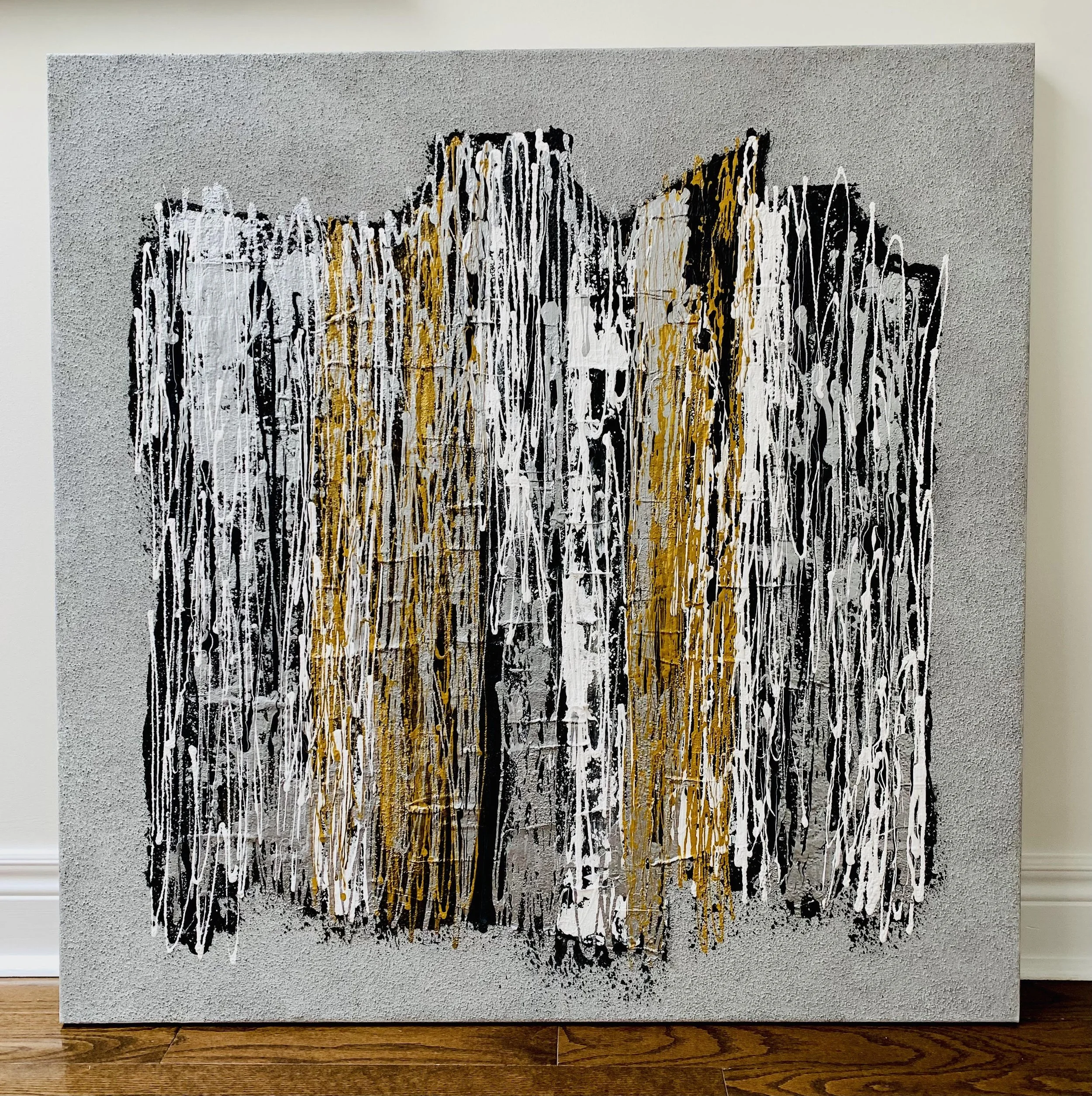 "Mica” 39.5x39.5 - Price $700 (CAN). Use the Contact section of the website and send me an email to buy. I will ship to you directly.