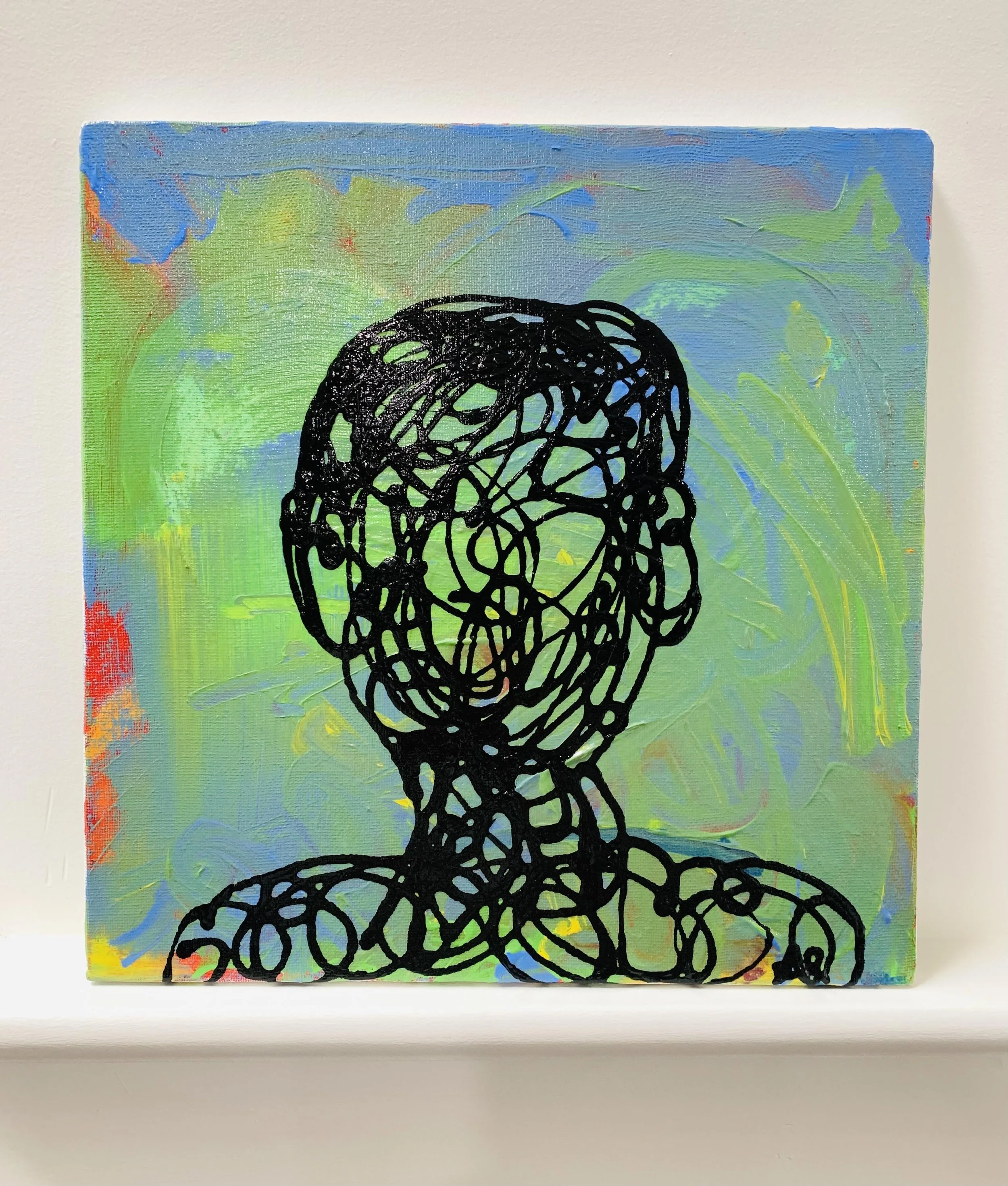 "The Desire To Be Seen” 12x12 - Price $80 (CAN). Use the Contact section of the website and send me an email to buy. I will ship to you directly.