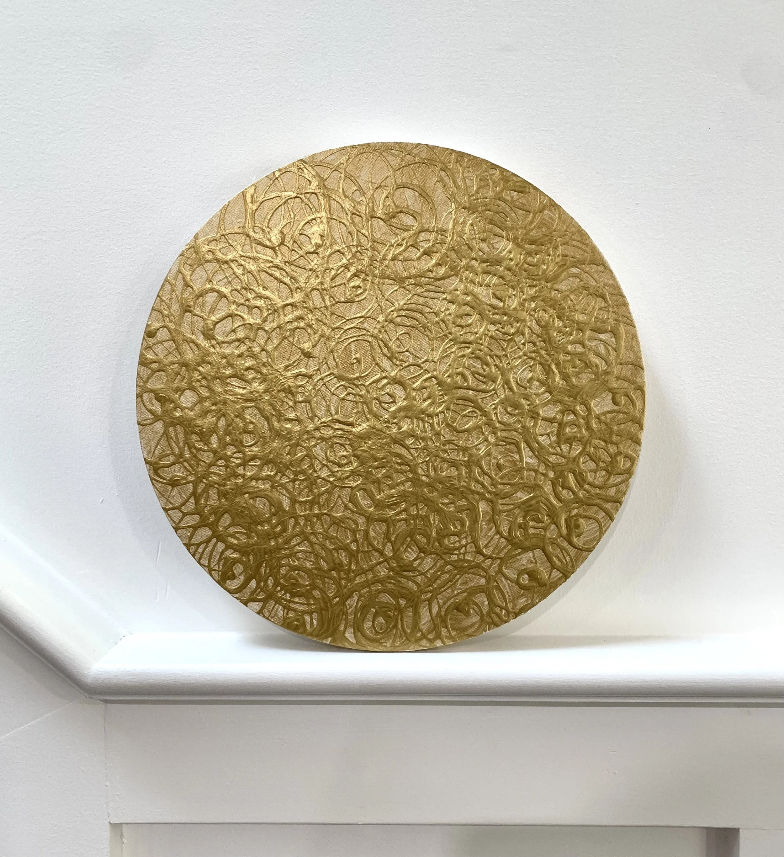 “Covered in Gold” 12 inch  - Price $70 (CAN).  Use the Contact section of the website and send me an email to buy. I will ship to you directly.