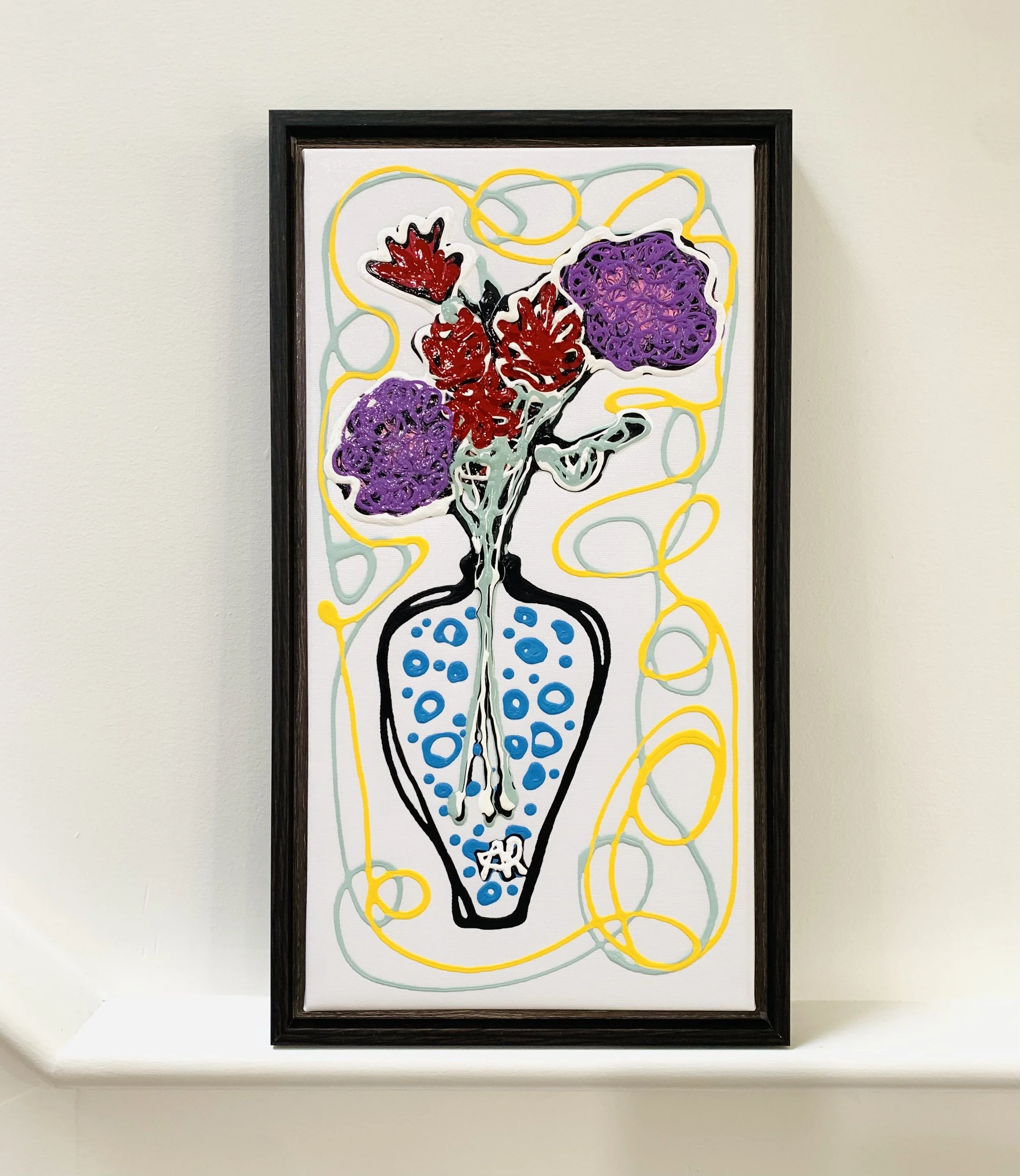 “From The Garden Bouquet” 10x17.5 inch (framed)  - Price $128 (CAN).  Use the Contact section of the website and send me an email to buy. I will ship to you directly. 