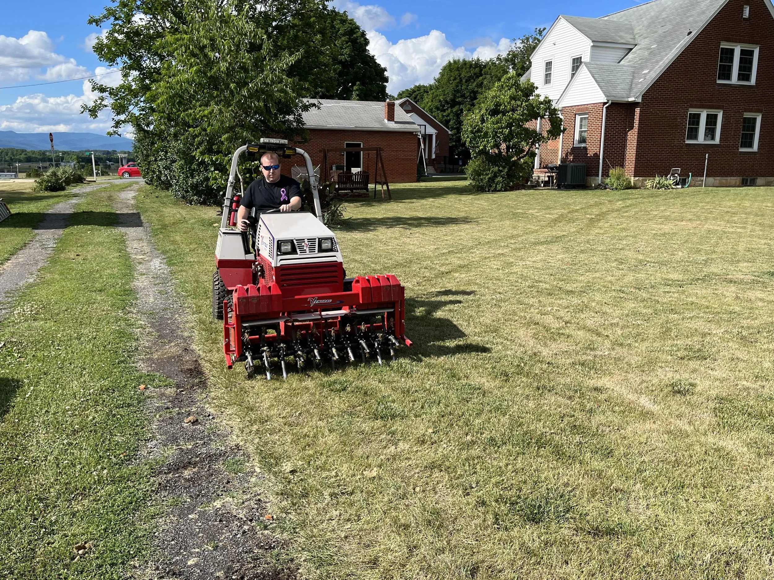 Aeration, overseeding