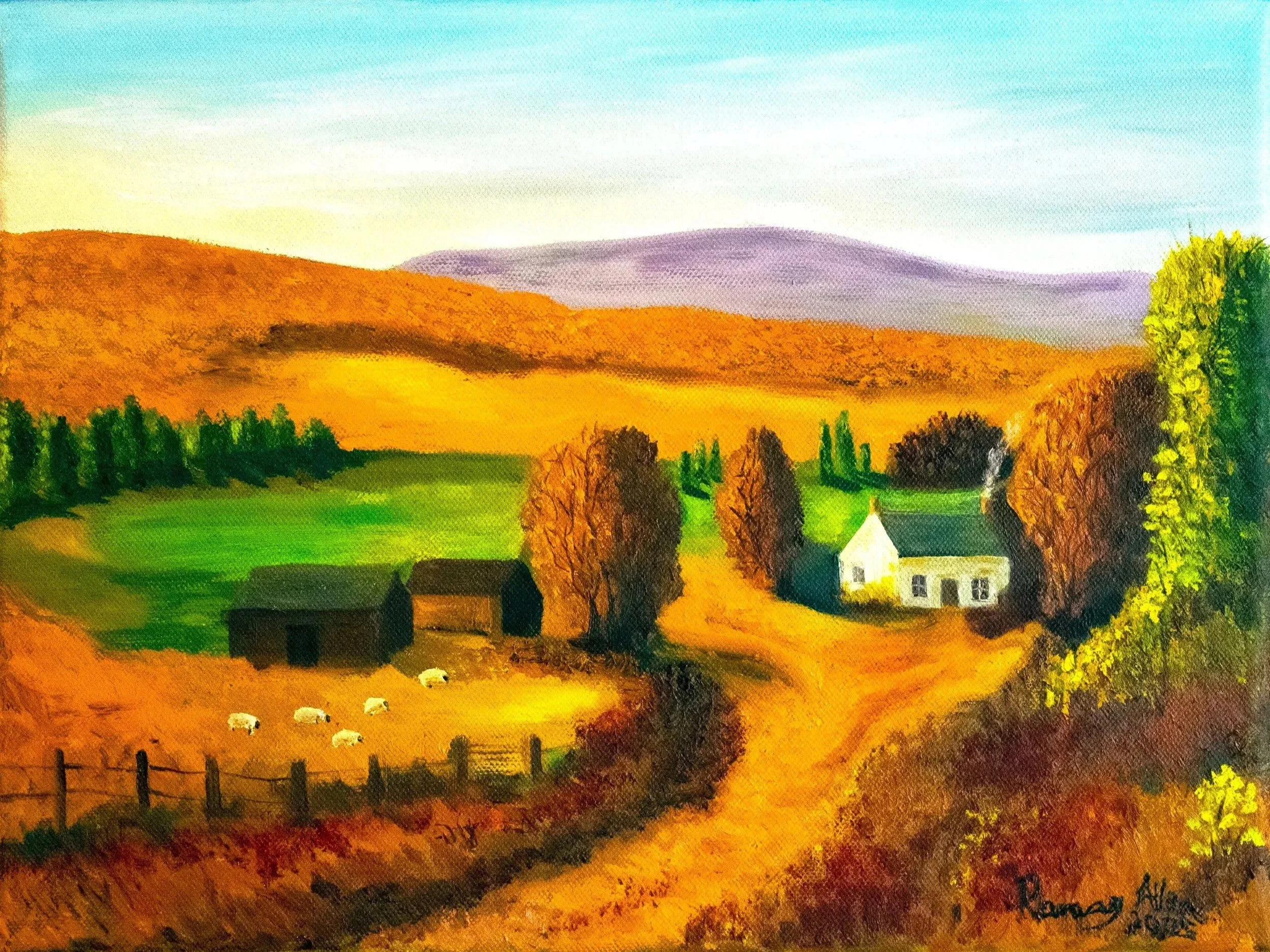 Autumn Glenisla - Oil on canvas