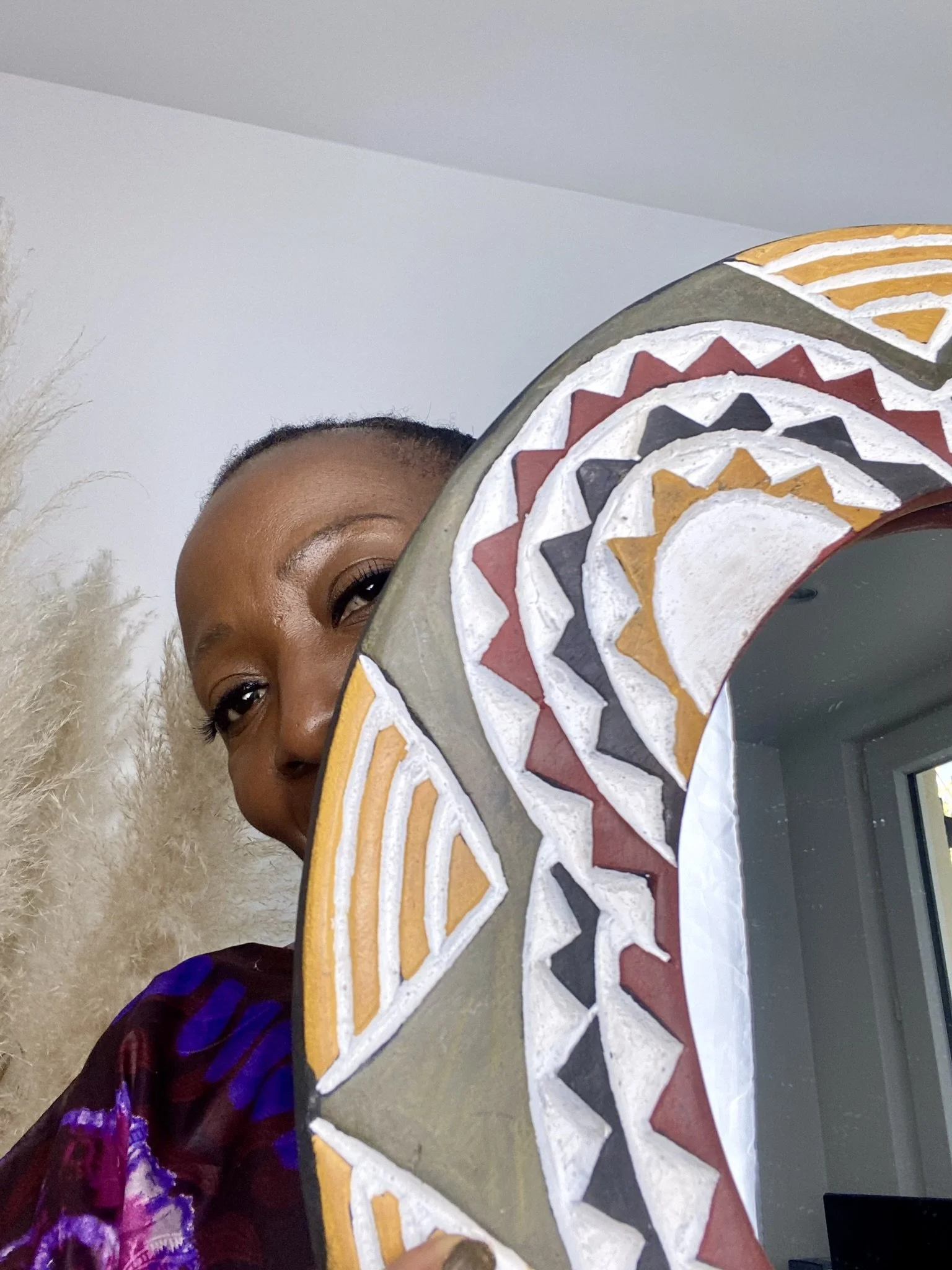 Les Couleurs du Paon - Miroir NAYA – La chaleur de l’ocre - Déco Ethnique Chic