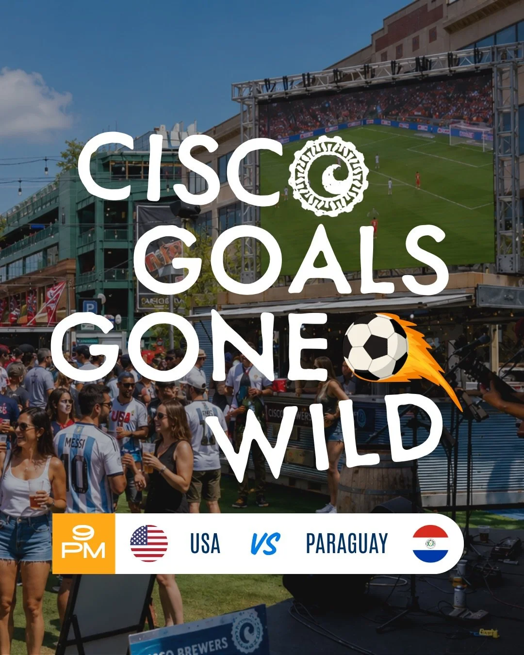 Cisco Brewnited has officially entered the chat.😎🍻⚽️ 

We&rsquo;re kicking things off tomorrow, Friday 6/12, with the Sox at 7PM and Team USA at 9PM on our brand-new giant outdoor video board. Fan fits encouraged, cold sips and good vibes required.