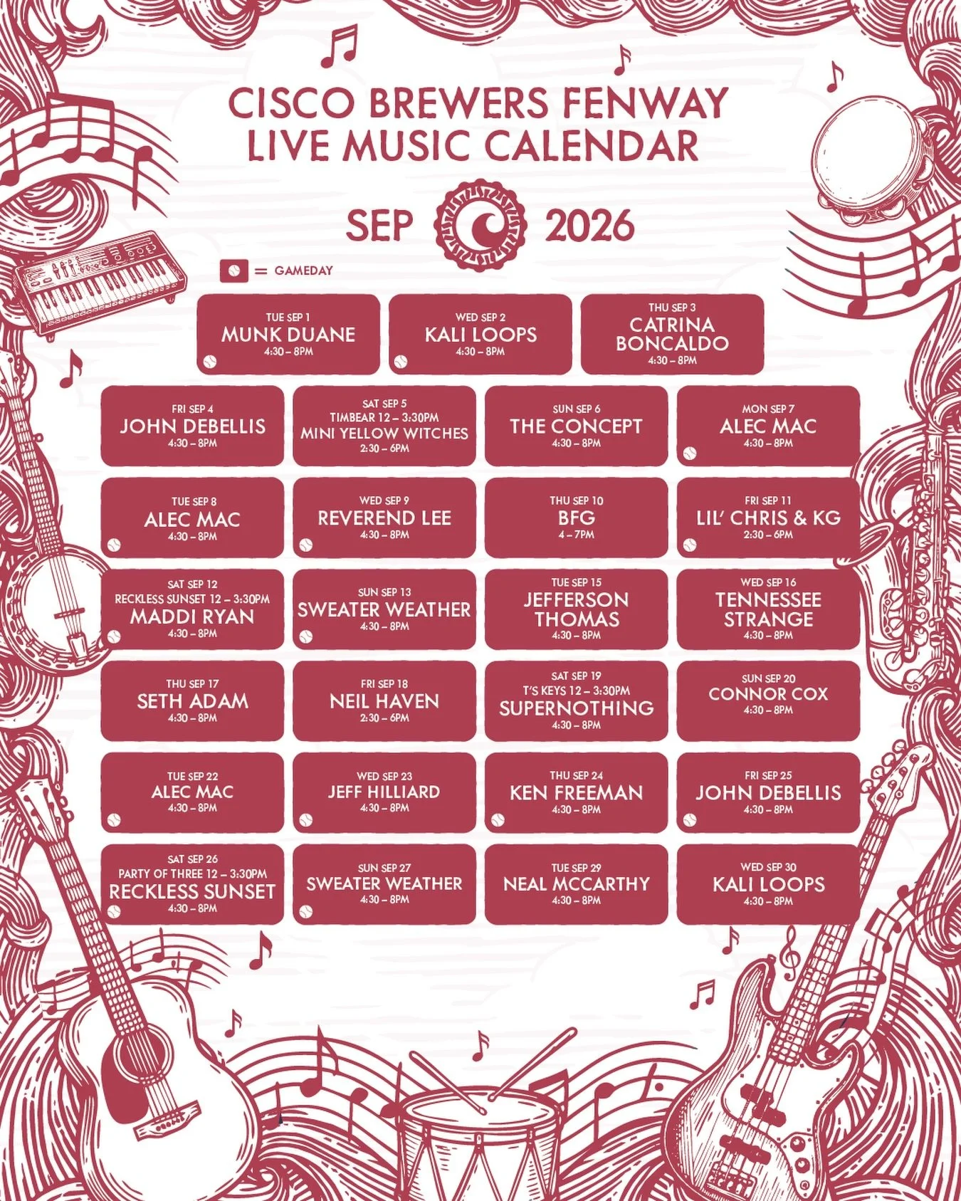 September sounds better at Cisco Fenway. Save the schedule, grab your crew, and come jam with us all month long.🍻🎸🤙

#LivemusicBoston #BostonNightLife #Bostonbeergarden #Fenway #BacktoschoolBoston