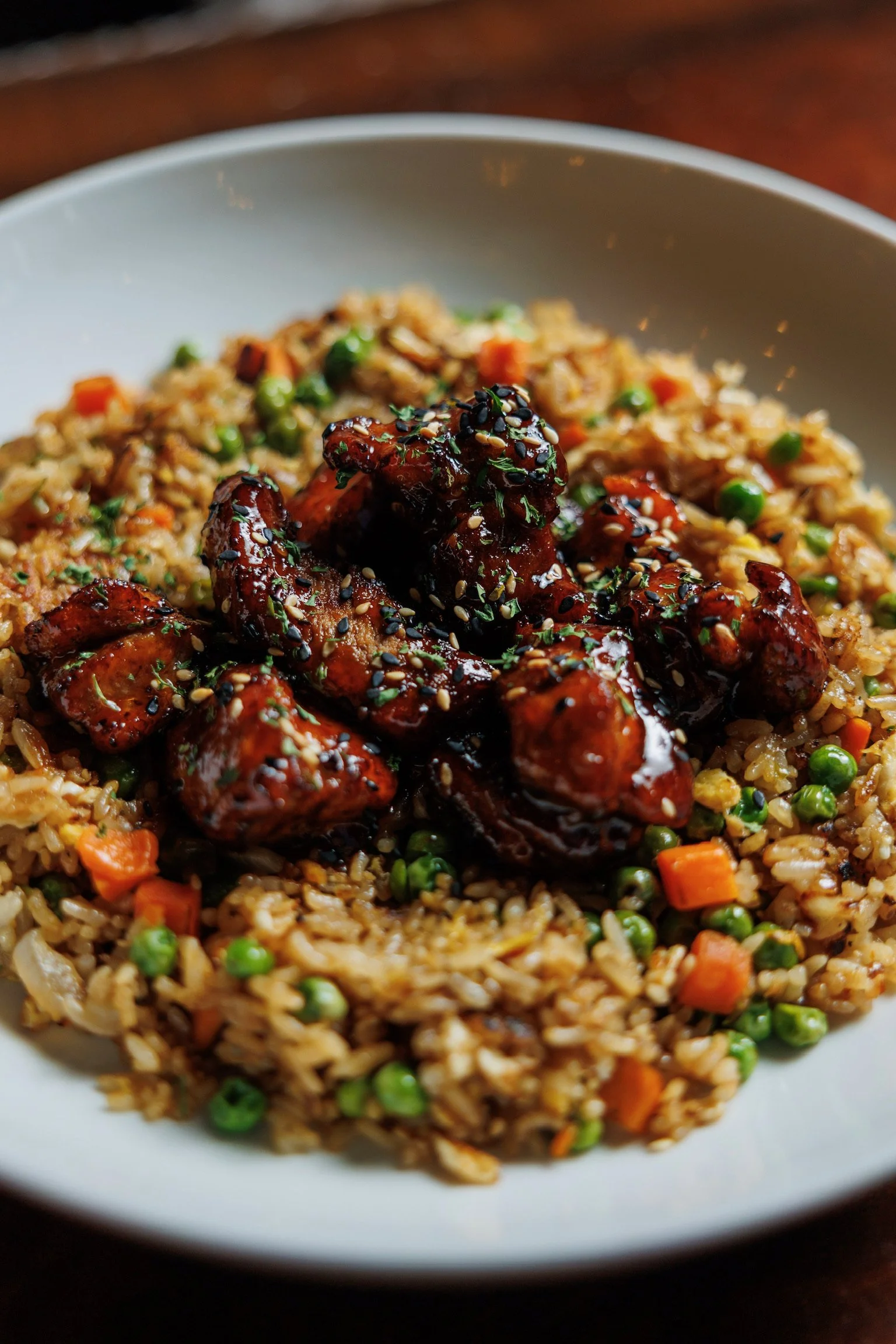 Pork fried rice at Atlas Fort Worth