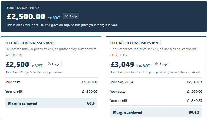 Fixed Price Calculator