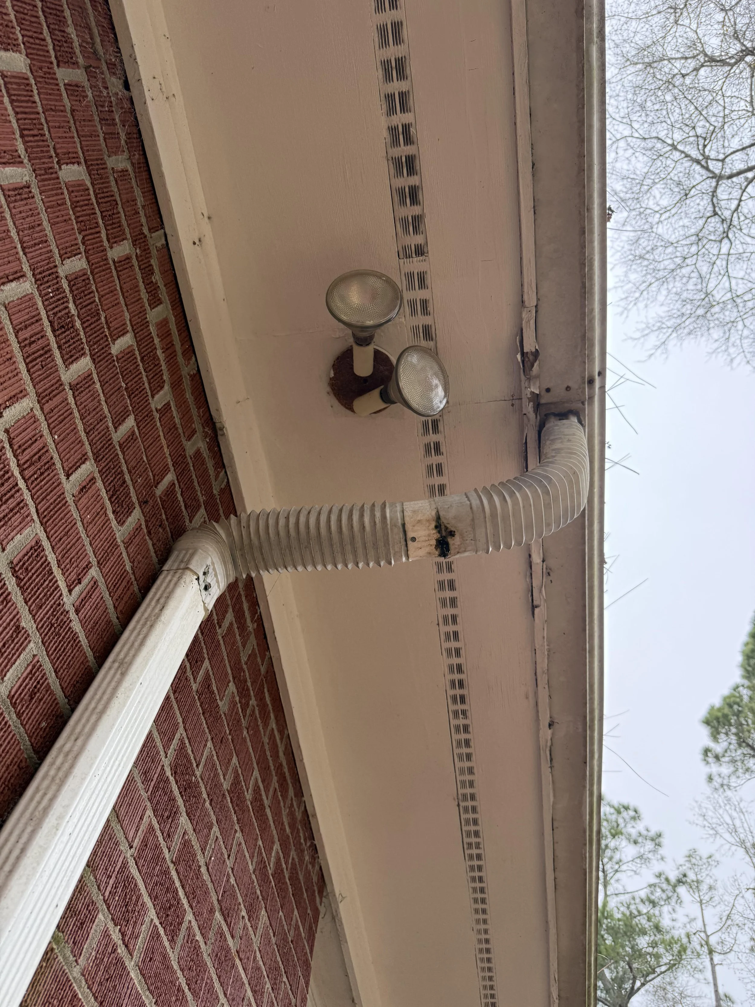Water damage caused by clogged gutter inspected by Stable Roofing in Charlotte, NC