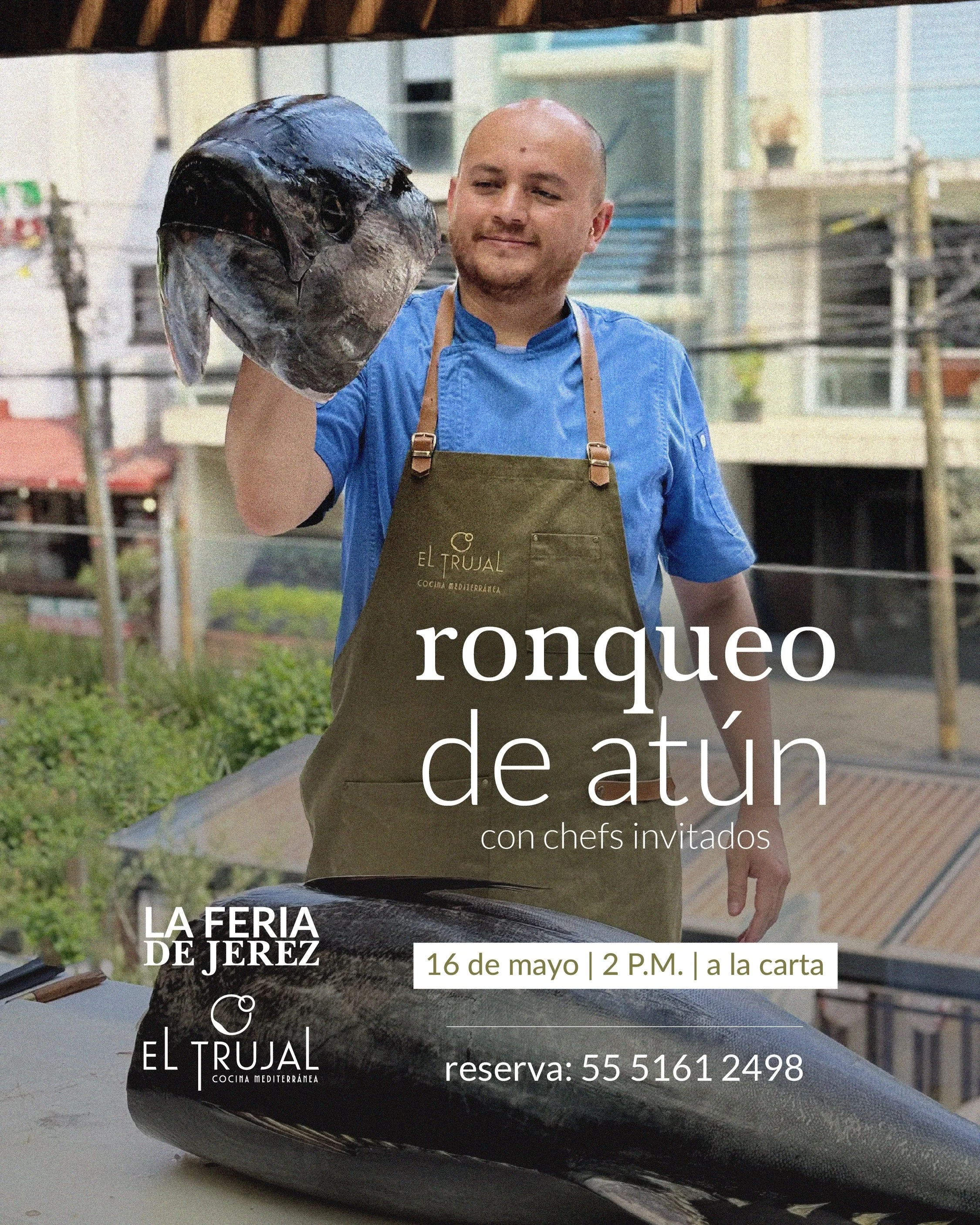 El arte del at&uacute;n se vive en directo.

Este 16 de mayo, El Trujal presenta un aut&eacute;ntico ronqueo de at&uacute;n: una tradici&oacute;n del sur de Espa&ntilde;a donde t&eacute;cnica, respeto por el producto y espect&aacute;culo se unen fren