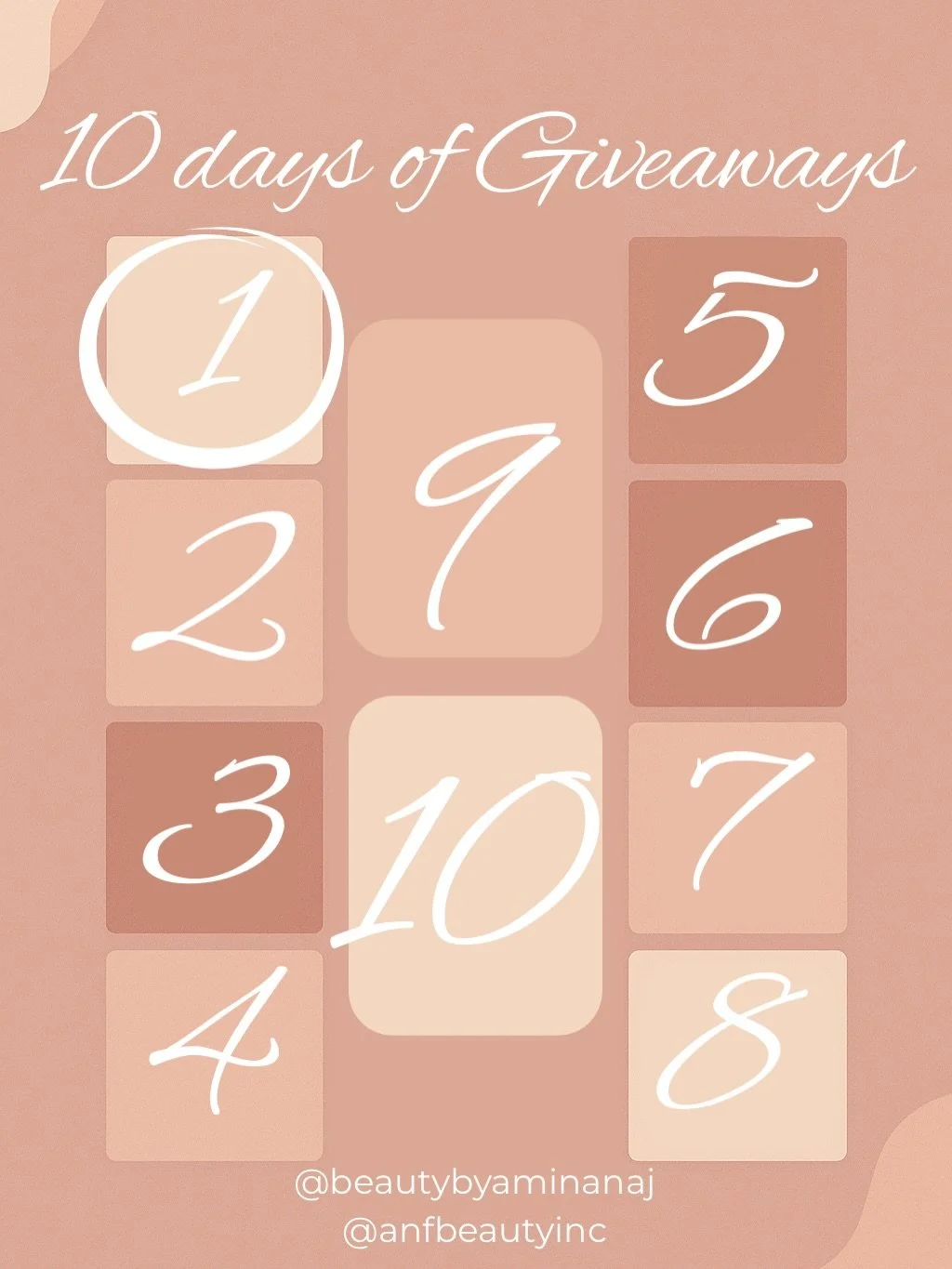 10 DAYS OF GIVEAWAYS
Day 1: Bath &amp; Body Works 3-Wick Candle

How to Enter:
1. Follow @beautybyaminanaj &amp; @anfbeautyinc 
2. Tag 2 friends in the comments (more tags = more entires)
3. Repost to story and tag us for 5 bonus entries (if you have