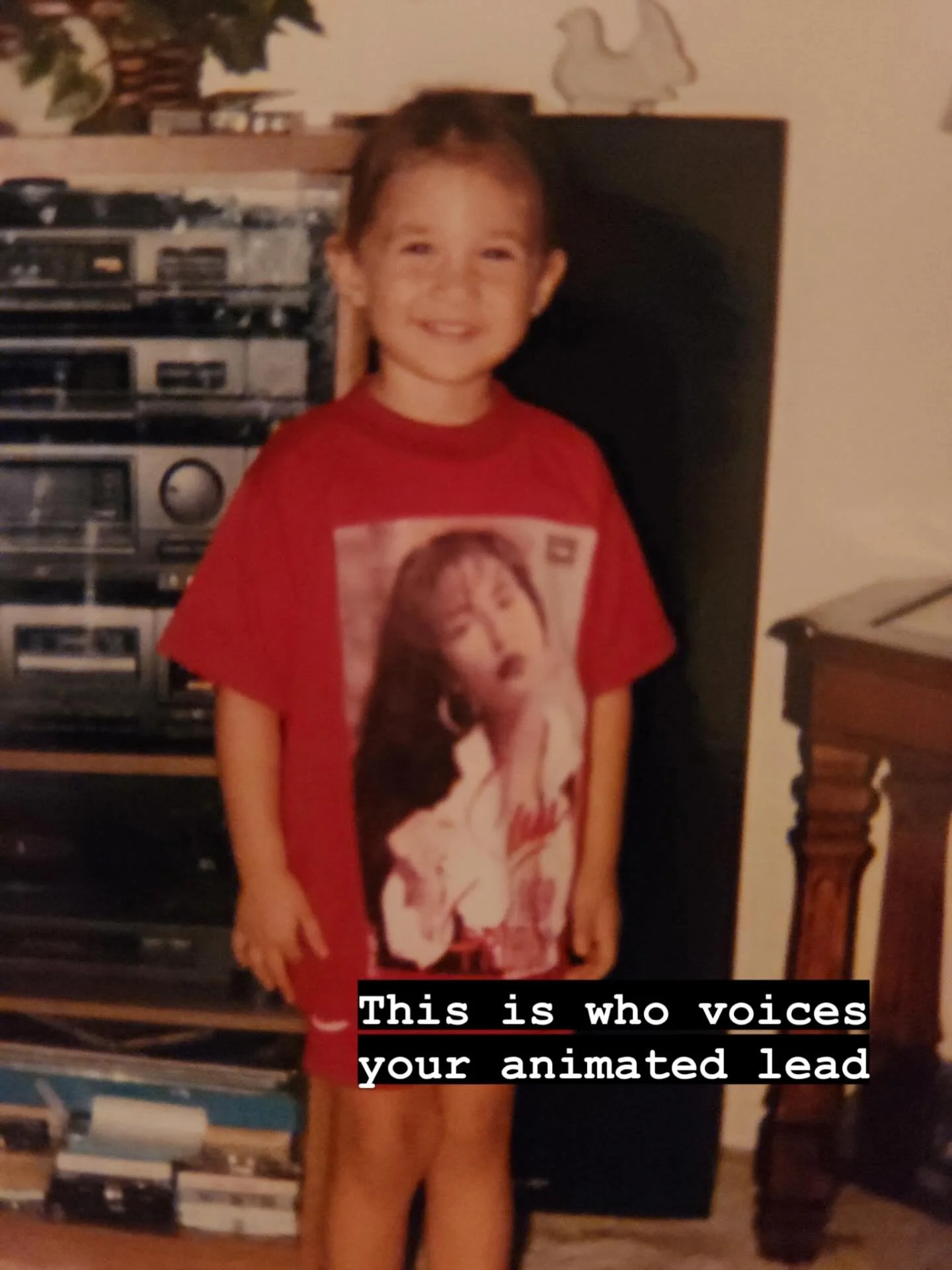 Baby me in a Selena shirt was ✨manifesting✨
dramatic vocals were always in my future 🎤