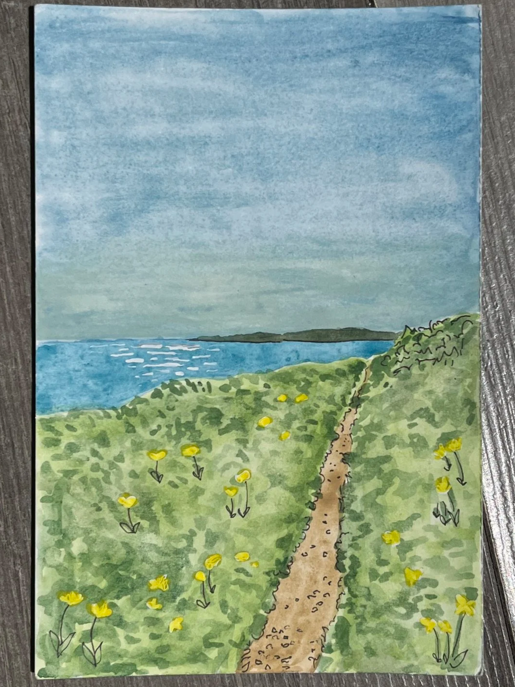 sicily postcard : watercolor
