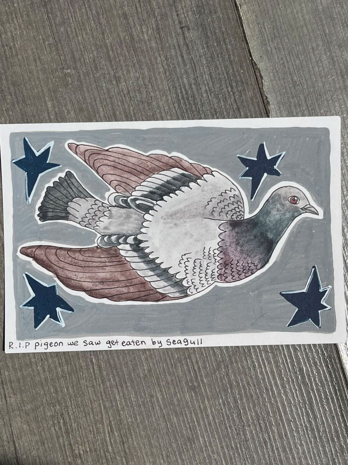 siracuse postcard : marker, watercolor, and micron