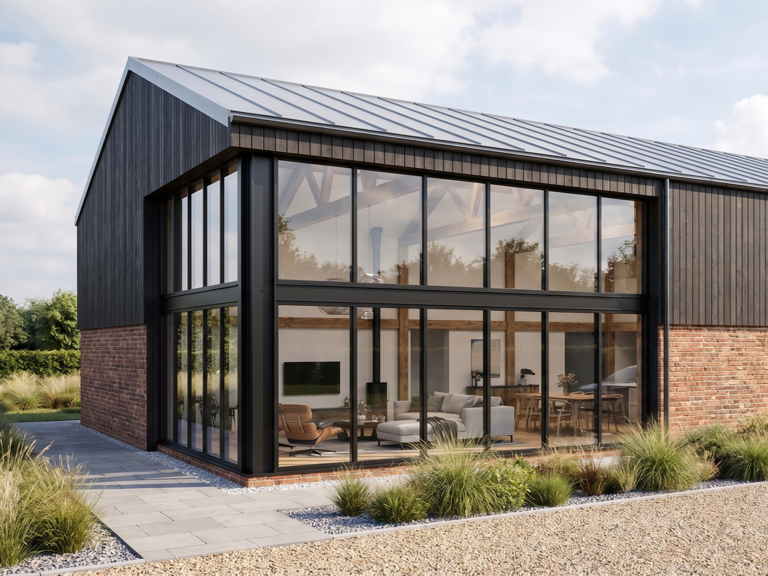 Barn conversion designed by Baltik Architecture — chartered architectural practice based in Liverpool, covering the North West and Cheshire
