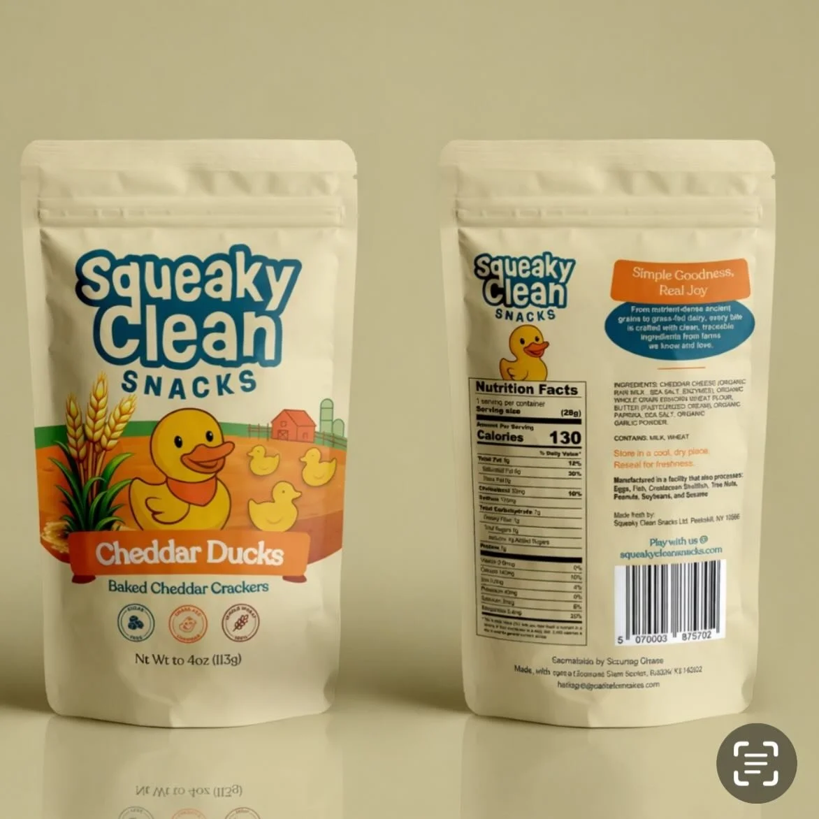No artificial anything. Just real ingredients, real flavor, and one very happy snack time. Because goodness shouldn&rsquo;t be complicated 🧀 ✨ Welcome to Squeaky Clean Snacks: Where goodness goes to play 🦆