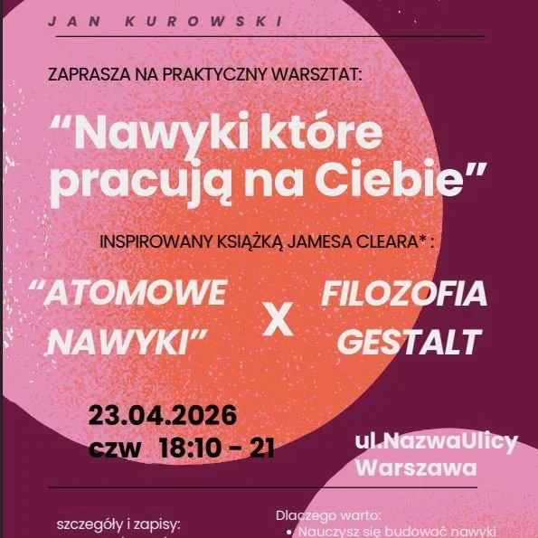 Nawyki które pracują na Ciebie - kurs rozszerzony