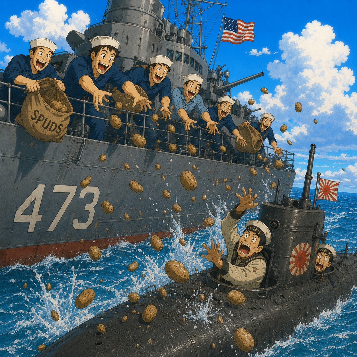 When A Navy Destroyer Fought A Submarine Using Potatoes