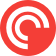 Pocket Casts logo, red circle with white play symbol