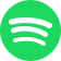 Spotify logo, green circle with three black curved lines