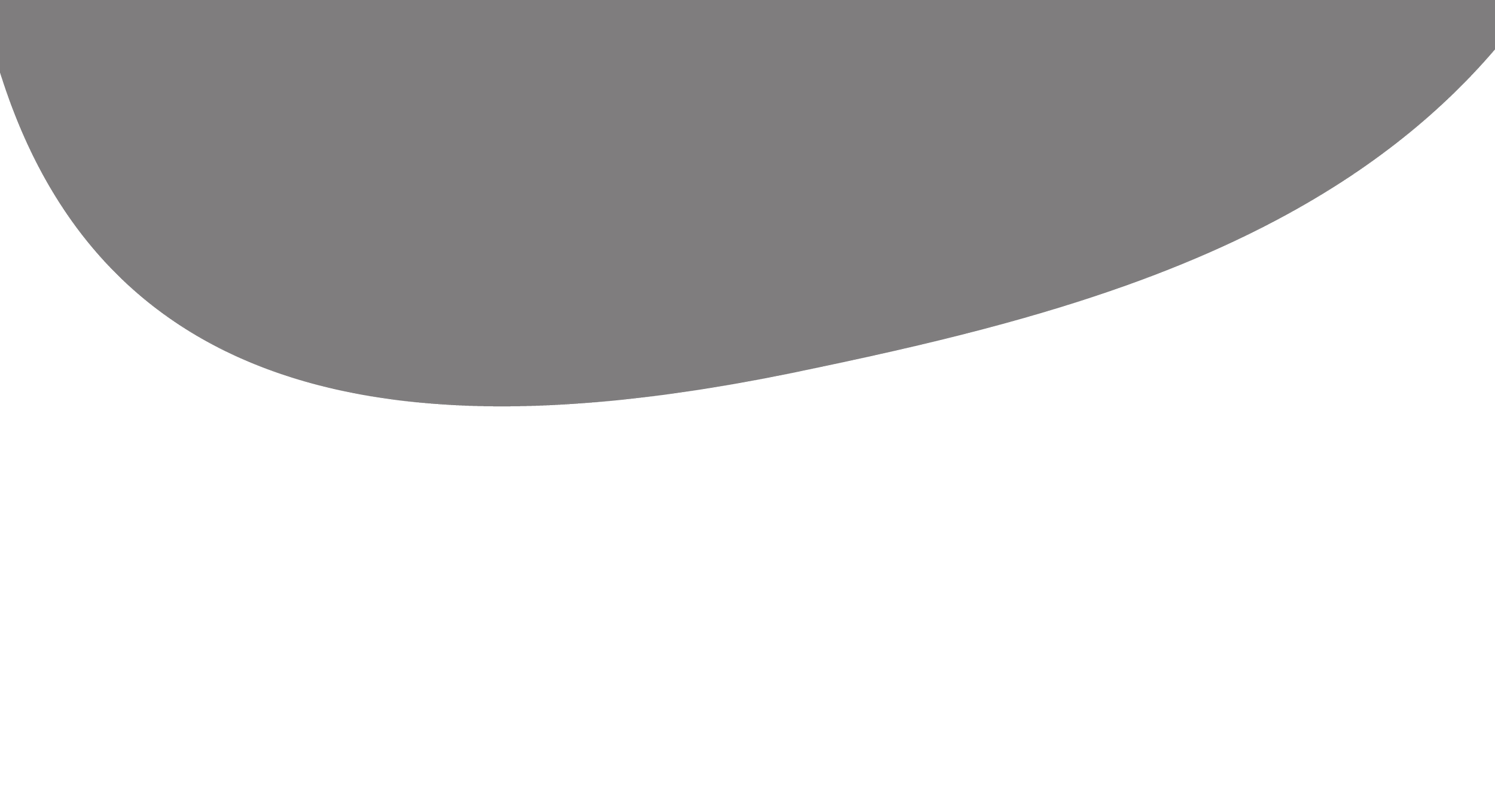 Black background with a large gray circle in the upper left corner.