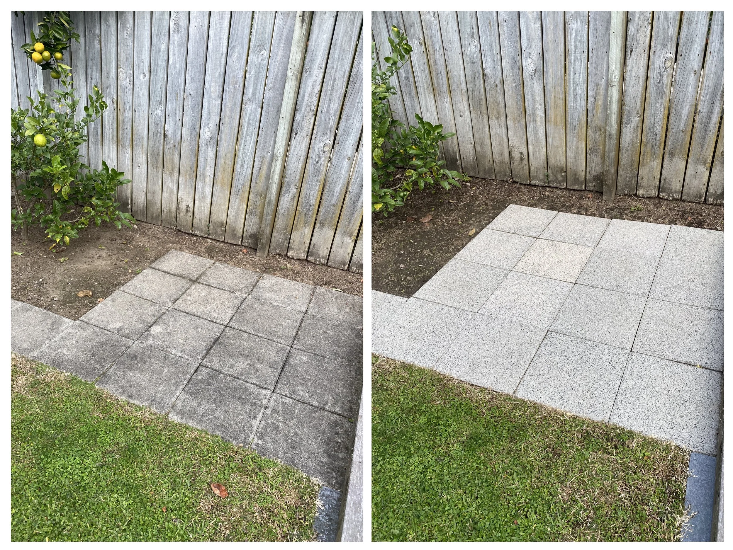 garden paver clean