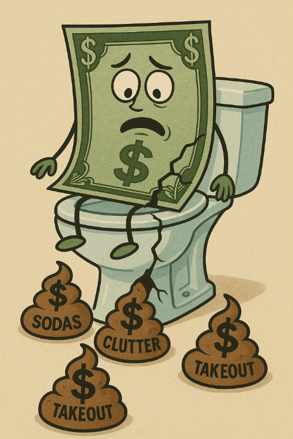 Stop flushing your retirement fund down the toilet with a personalized spreadsheet budget.