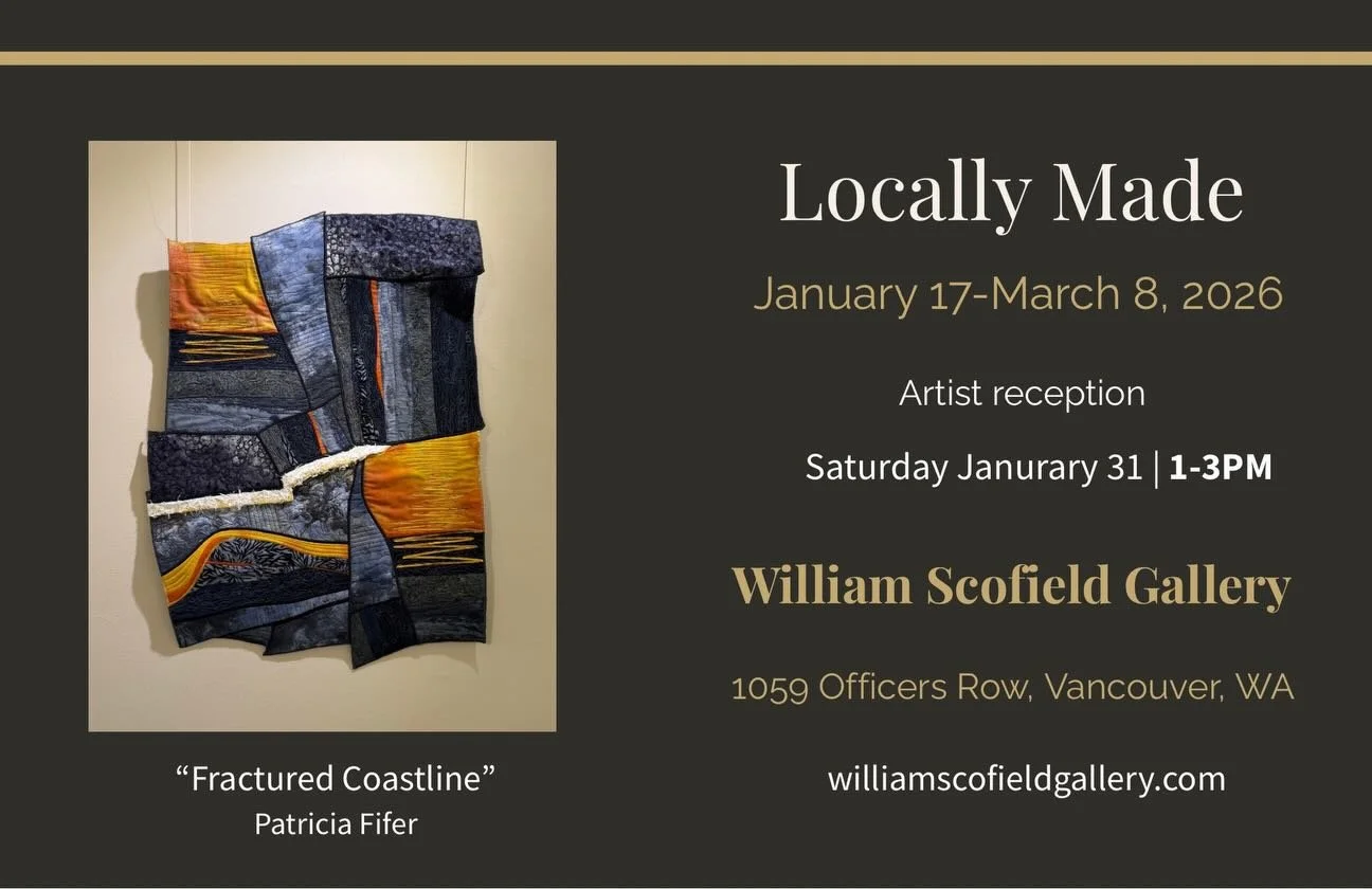 Locally Made is now on view at William Scofield Gallery.
A juried exhibition featuring fiber and textile work by Pacific Northwest artists.

🗓 January 17 &ndash; March 8, 2026
🎉 Artist Reception: Saturday, January 31 | 1&ndash;3 PM
📍 1059 Officers
