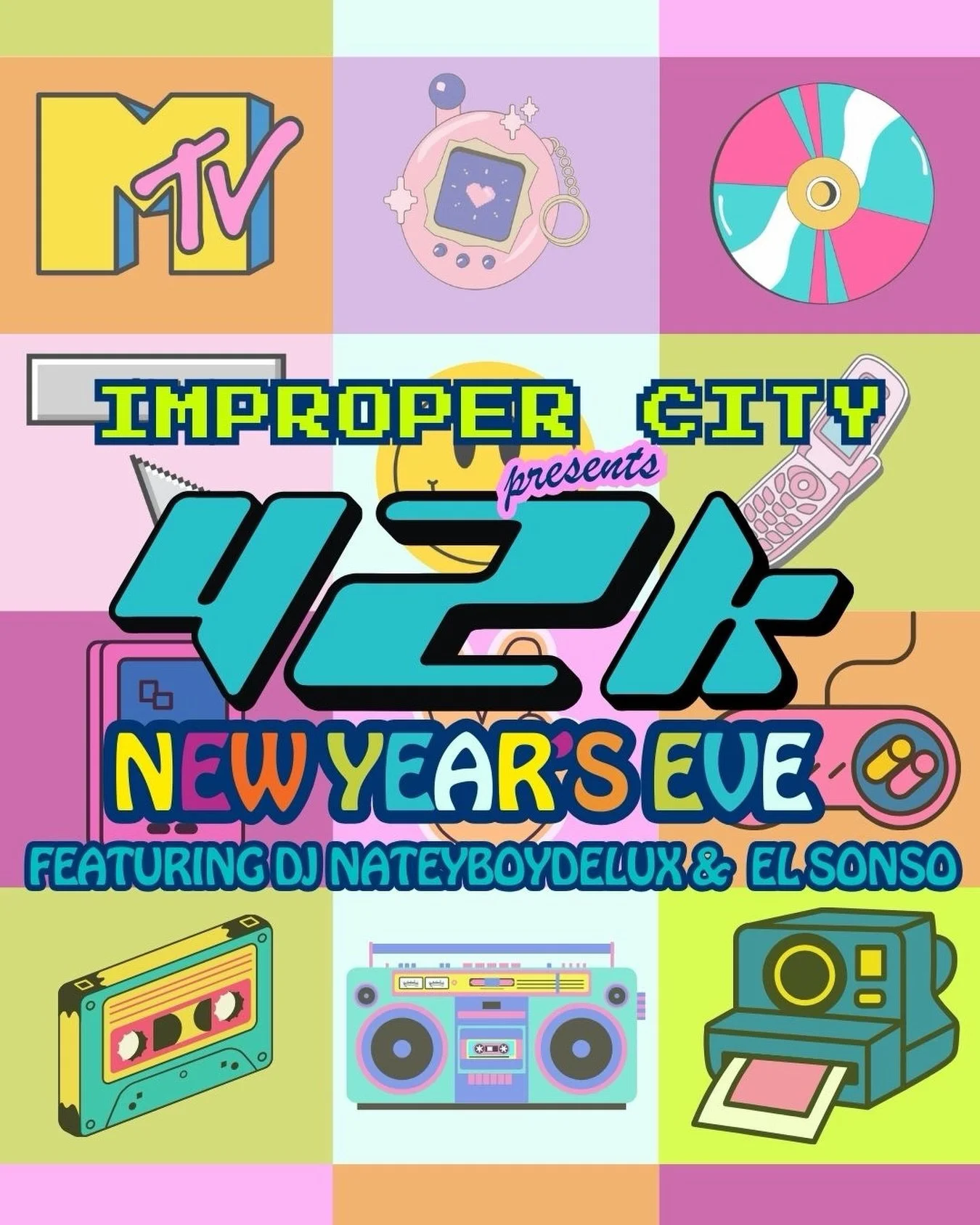 Join us on December 31st for our Y2K New Year&rsquo;s Eve celebration. @nateyboydelux and @el__sonso will be providing the tunes for the evening with 90s and 2000s favorites. Your ticket includes a welcome drink and a champagne toast at midnight. We 