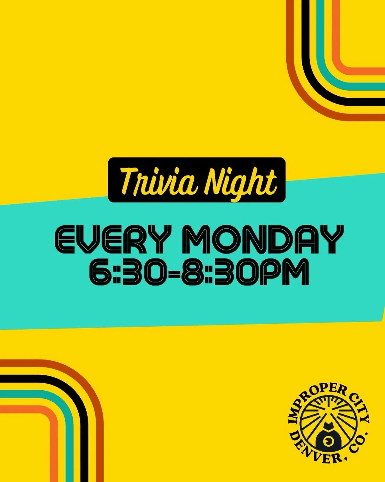 Trivia night is every Monday from 6:30-8:30PM at Improper City! Come test out your knowledge for the chance to win some amazing prizes! 🪄 

#trivianight #denver #denvercolorado #trivia